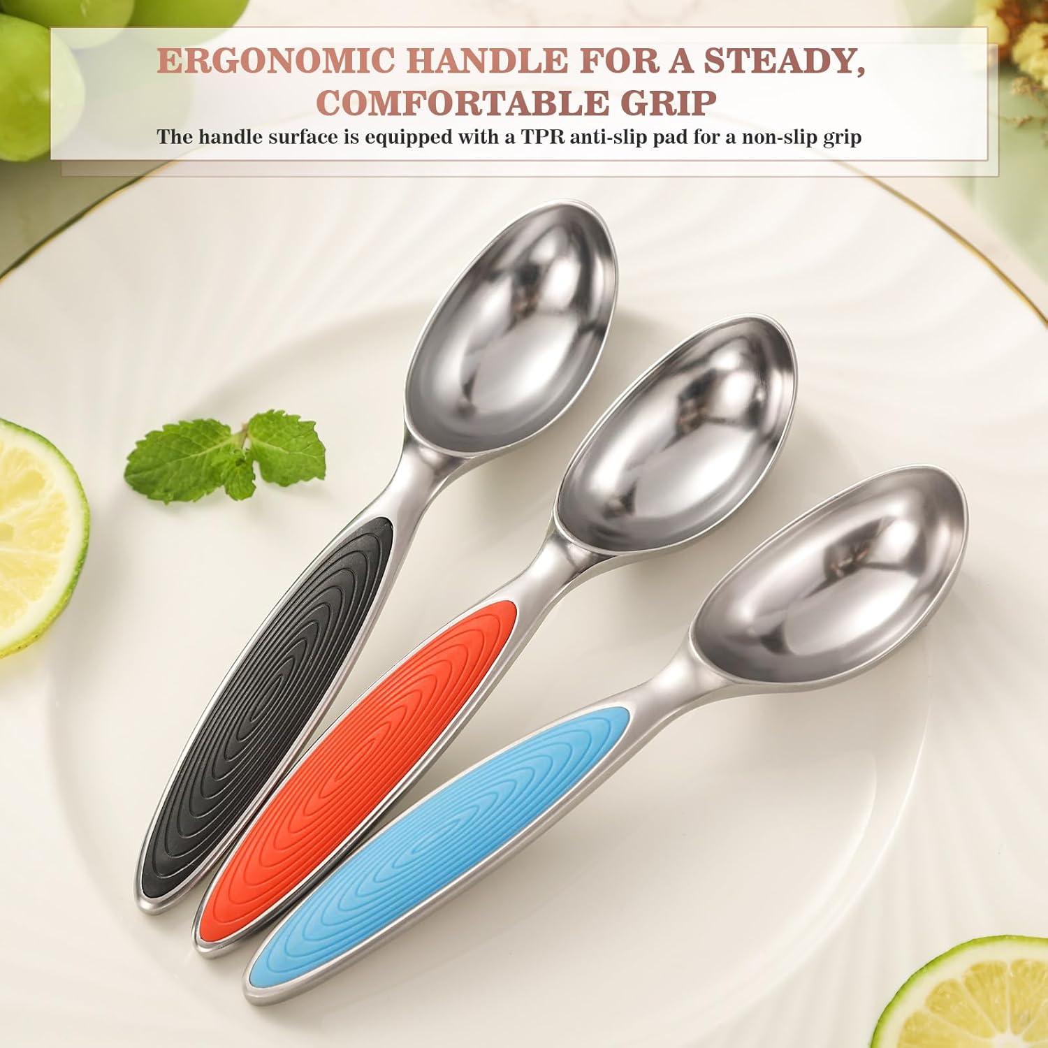 Juego de Cucharas para Helado CherHome - 3 Unidades Ergonómicas