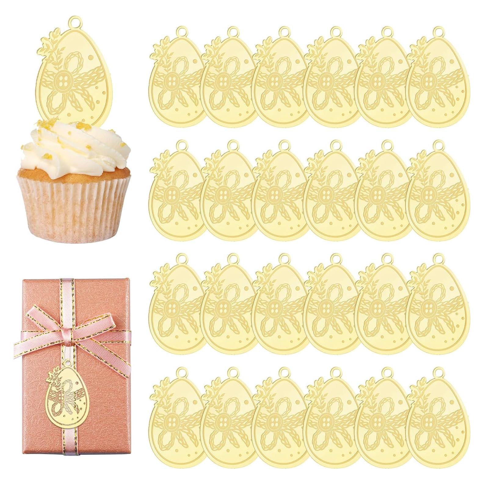 Toppers de Cupcake URROMA Feliz Pascua 30pcs Decoración Huevos