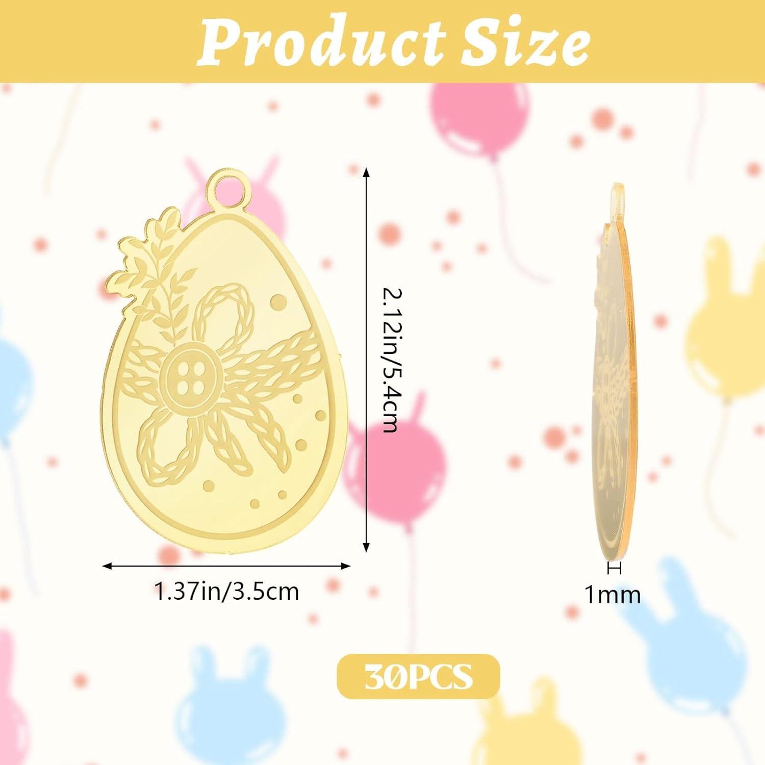 Toppers de Cupcake URROMA Feliz Pascua 30pcs Decoración Huevos