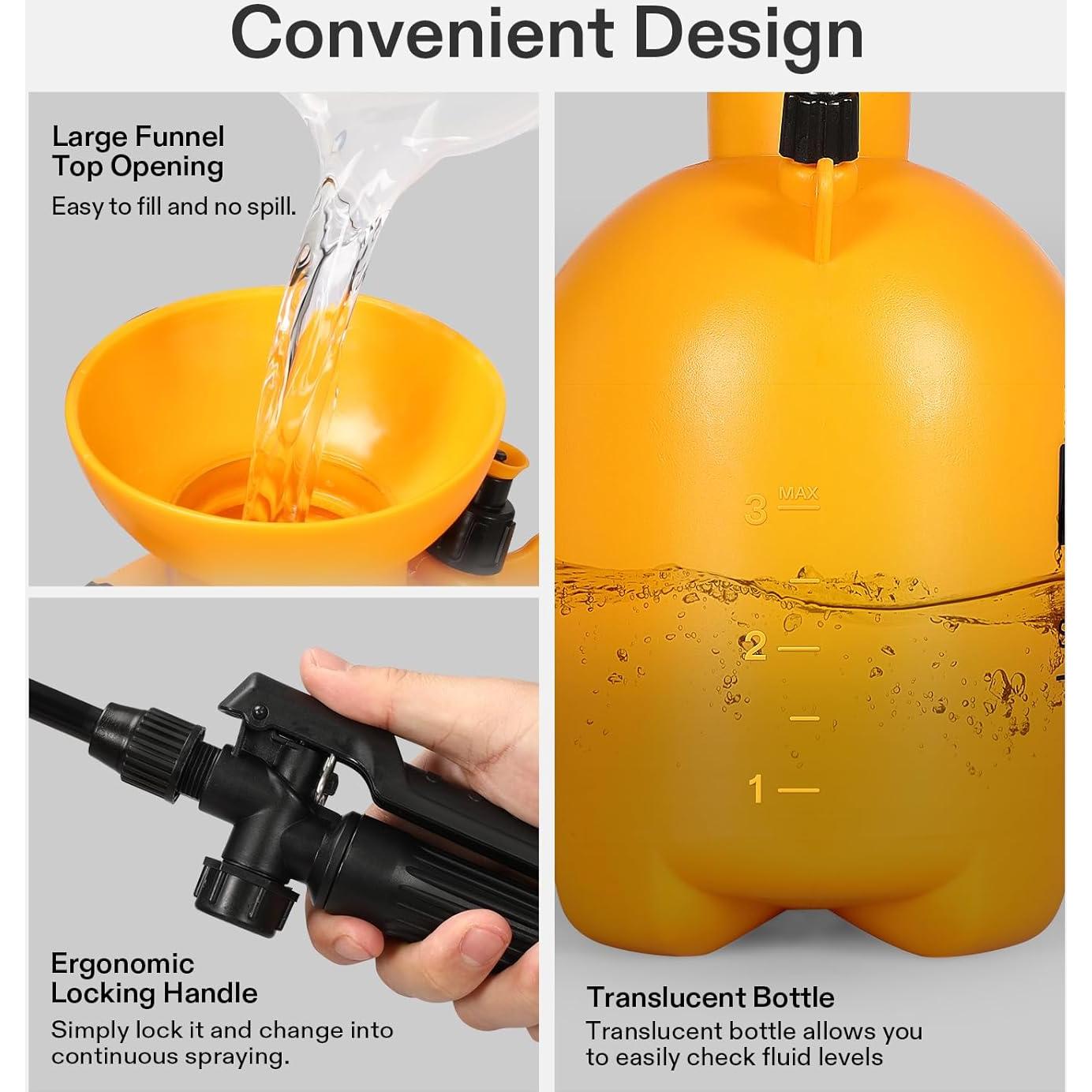 Pulverizador de Presión VIVOSUN 3L con Boquilla Ajustable