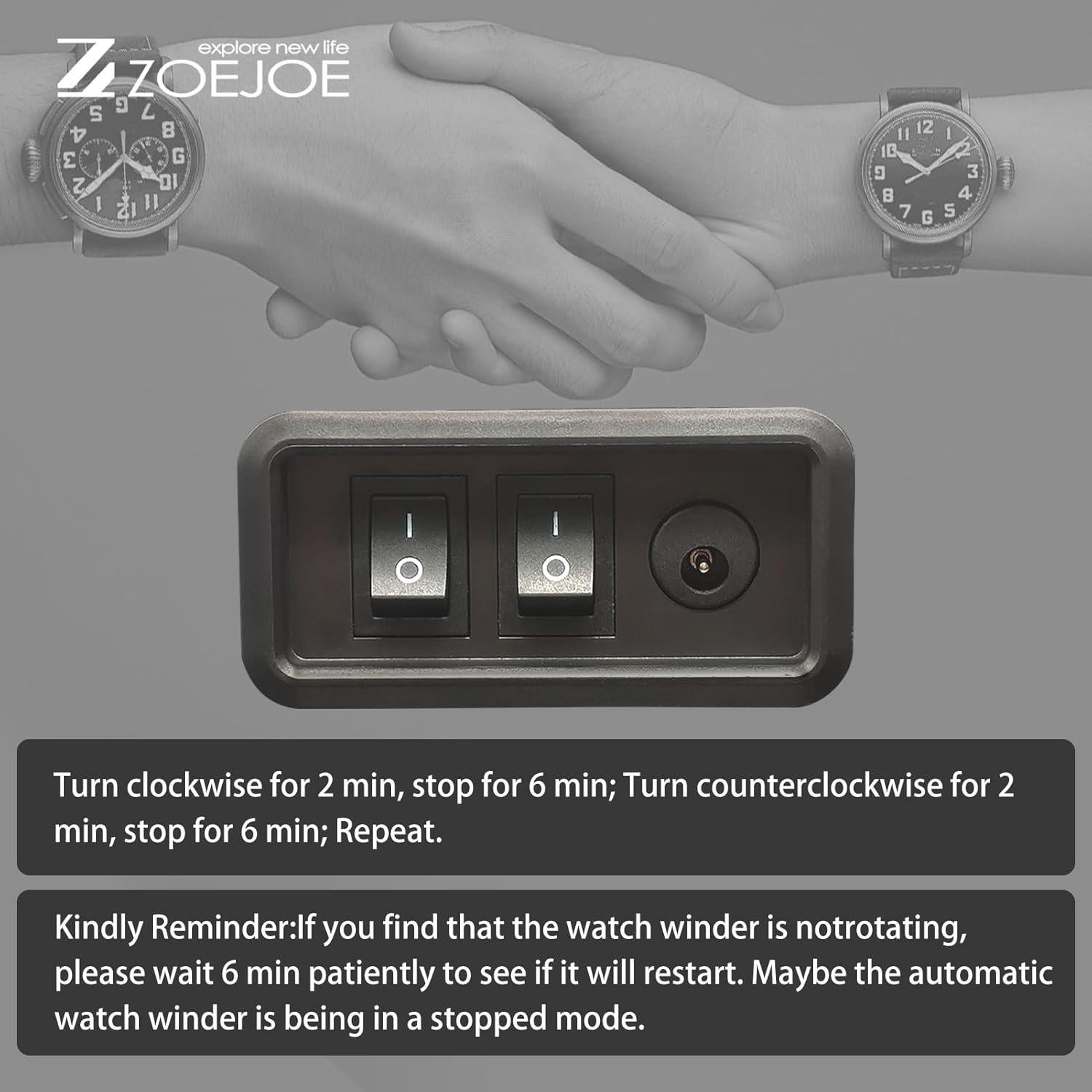 Caja de Carga para 4 Relojes ZOEJOE Textura Cocodrilo