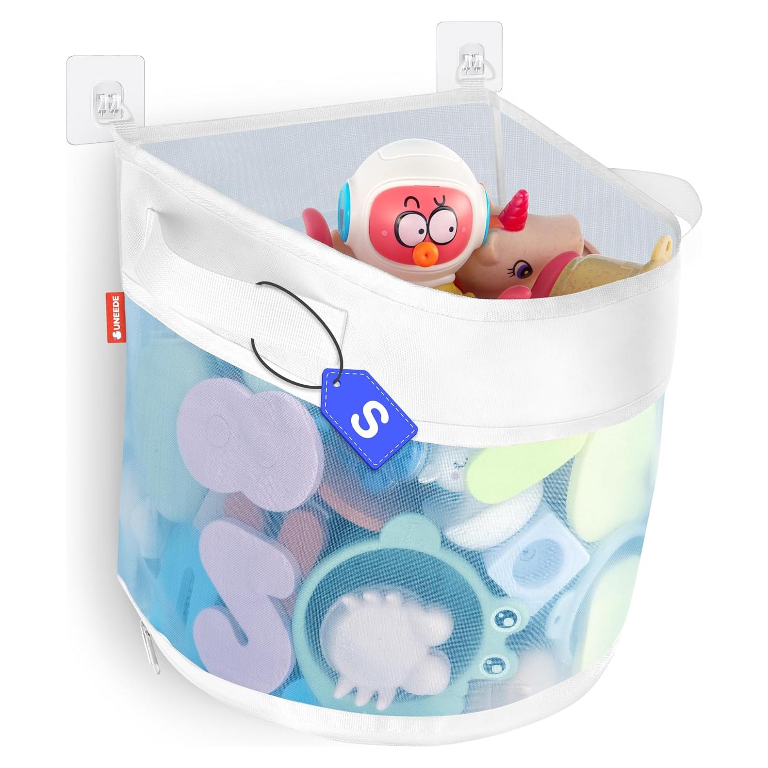 Organizador de Juguetes de Baño UNEEDE 5.83L Malla Azul