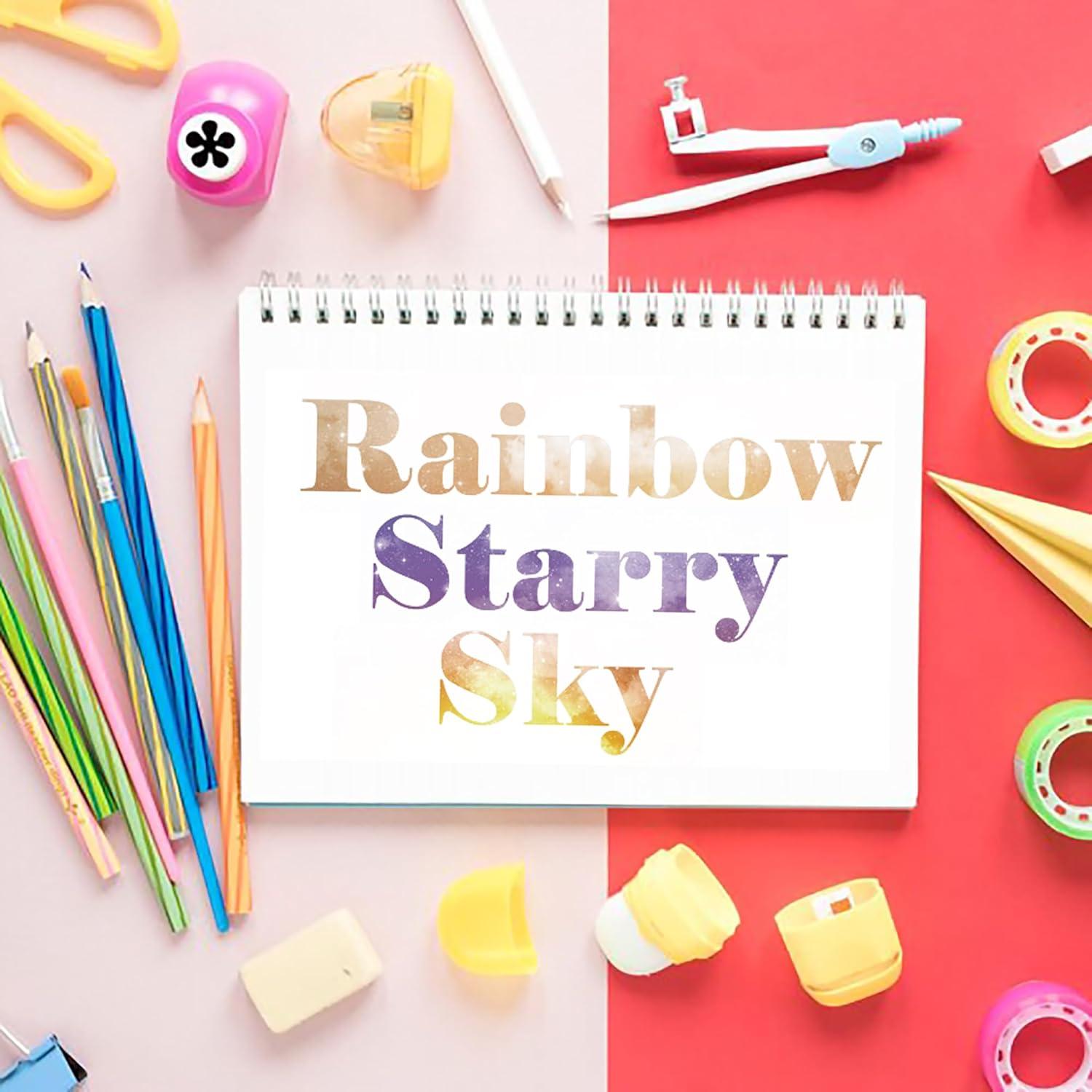 Conjunto de Papel de Scrapbook XMBHHRM 24 Hojas 15.2cm Arcoíris