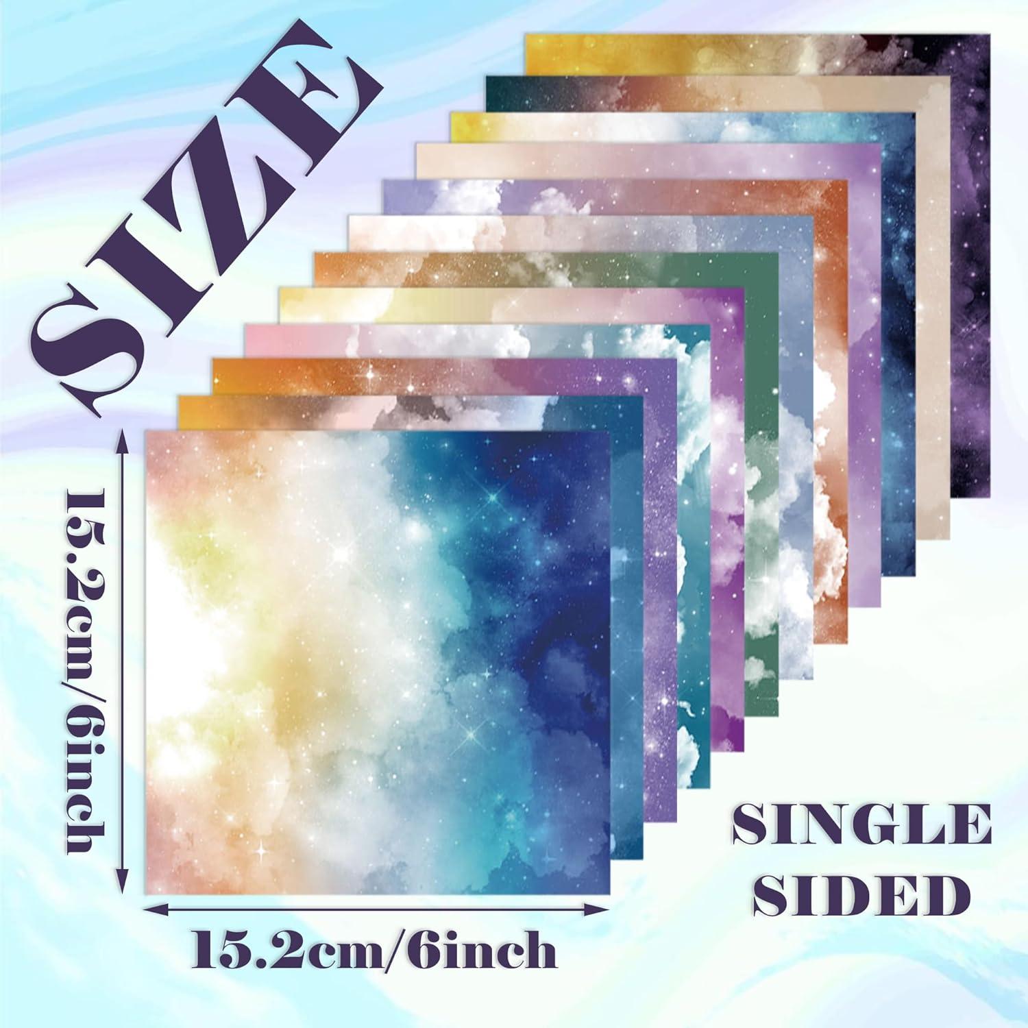 Conjunto de Papel de Scrapbook XMBHHRM 24 Hojas 15.2cm Arcoíris