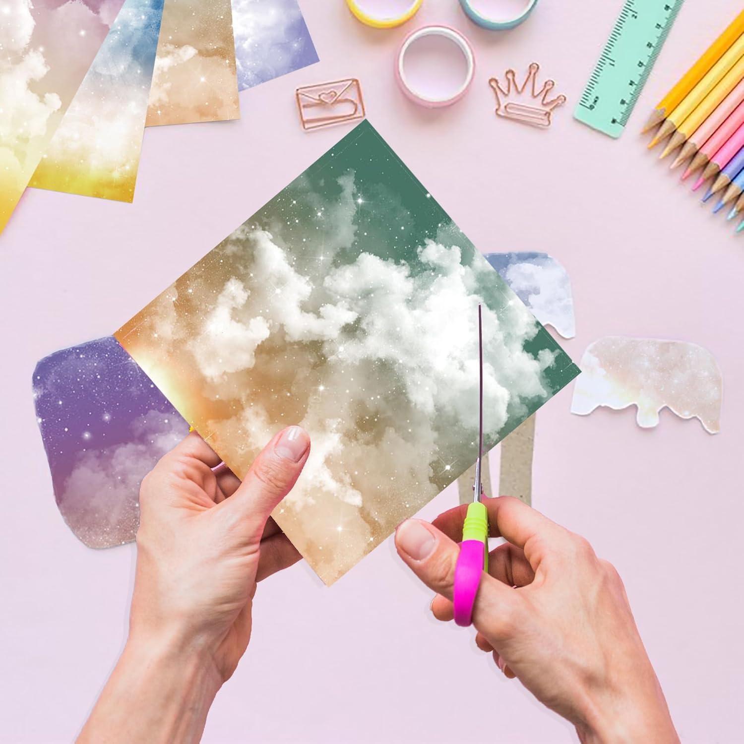 Conjunto de Papel de Scrapbook XMBHHRM 24 Hojas 15.2cm Arcoíris