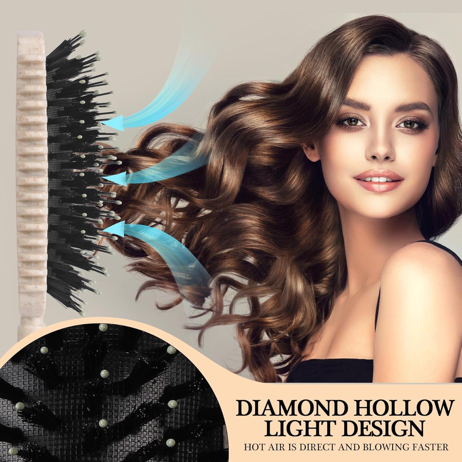 Cepillo Definidor de Rizos Auhrjomra Beige 1PC - Antifrizz