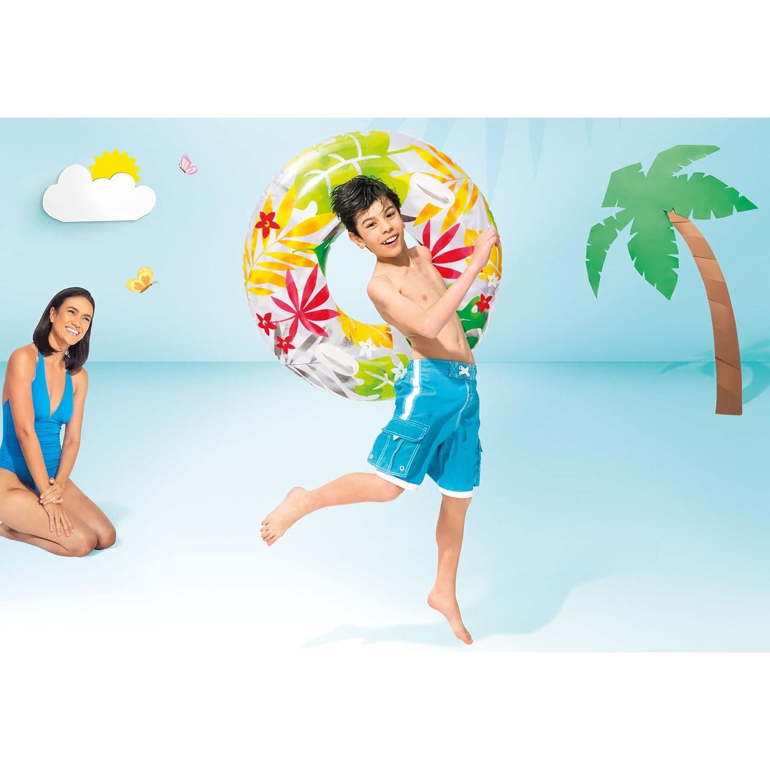 Tubo Flotante Intex Psicodélico 96.5 cm con Mangos