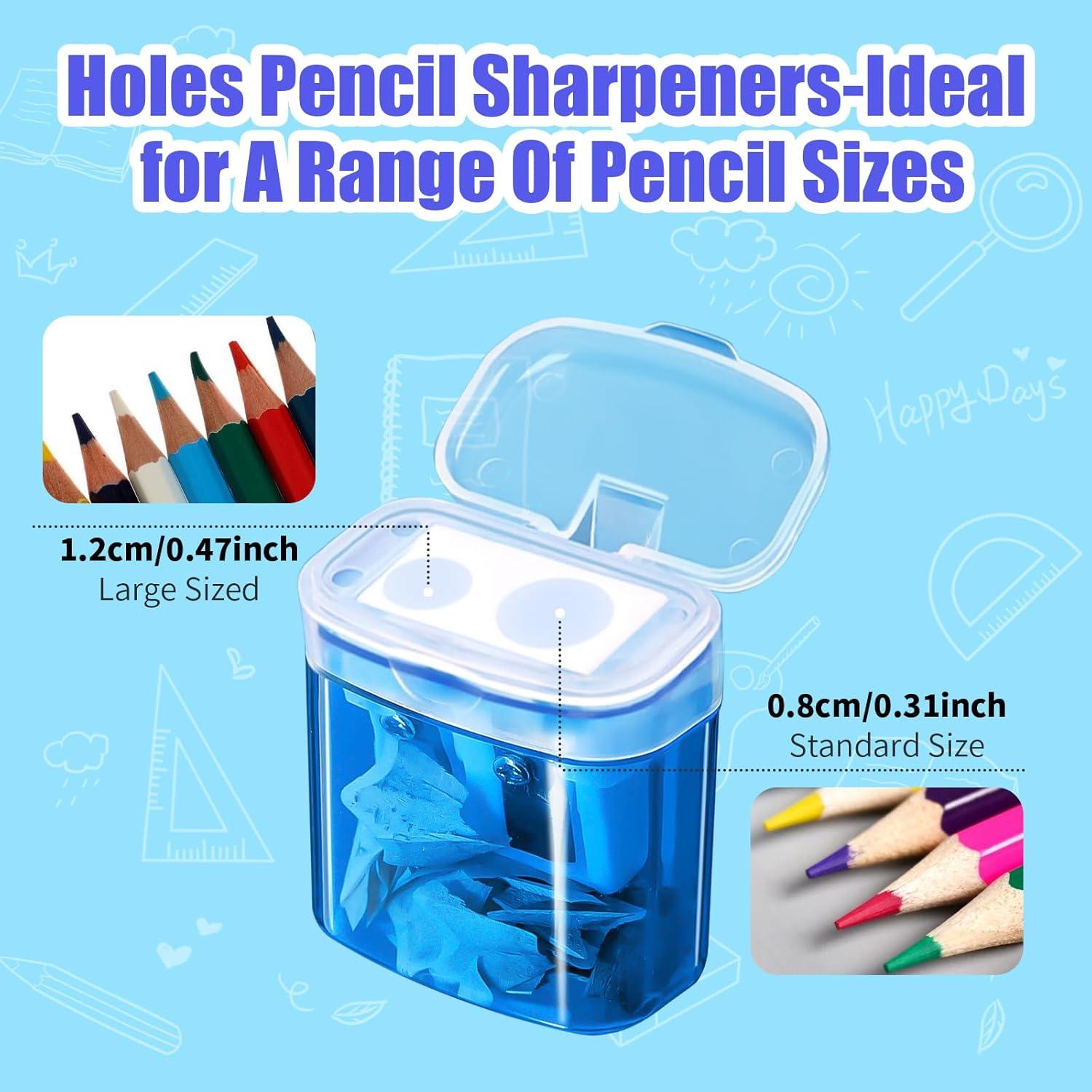 Paquete de 60 Sacapuntas Manuales OCHIDO Doble Orificio