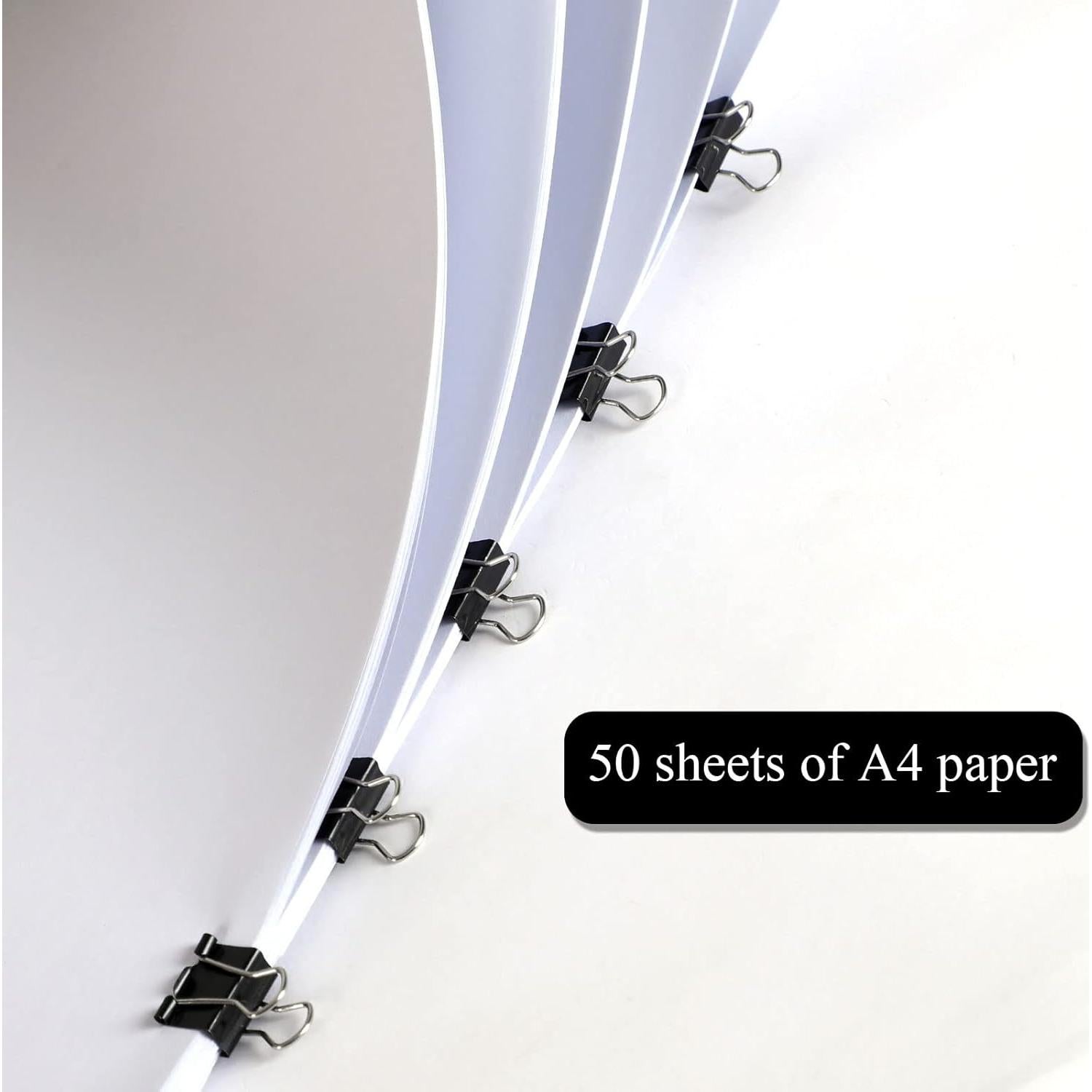 Clips de Carpeta Metálicos JANYUN 150 Pcs 15 mm Negro