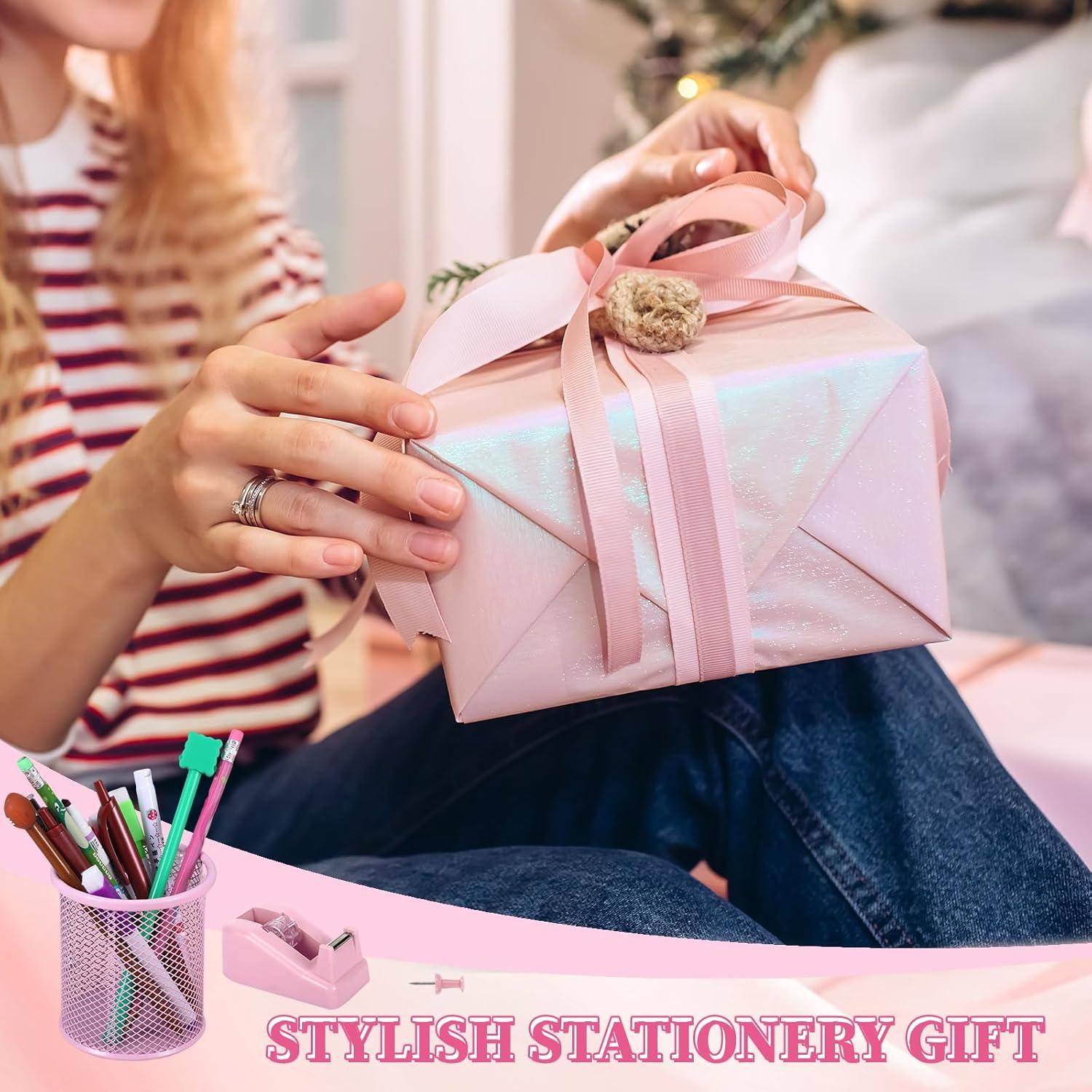 Juego de Suministros de Oficina Rosa Beibunhn - 12 Piezas