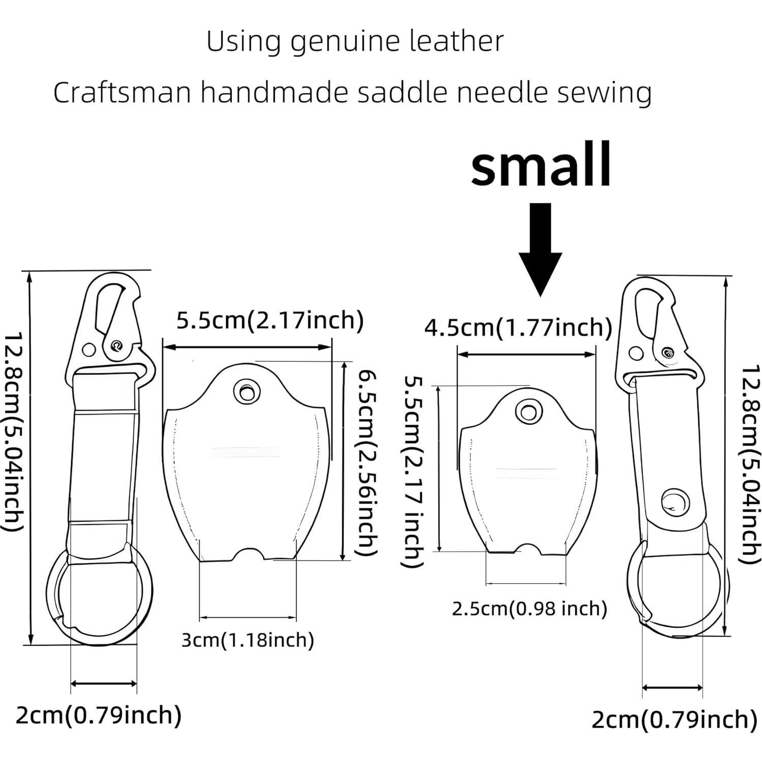 Tapas de Llave de Casa de Cuero Genuino Meeboy Negro Pequeño