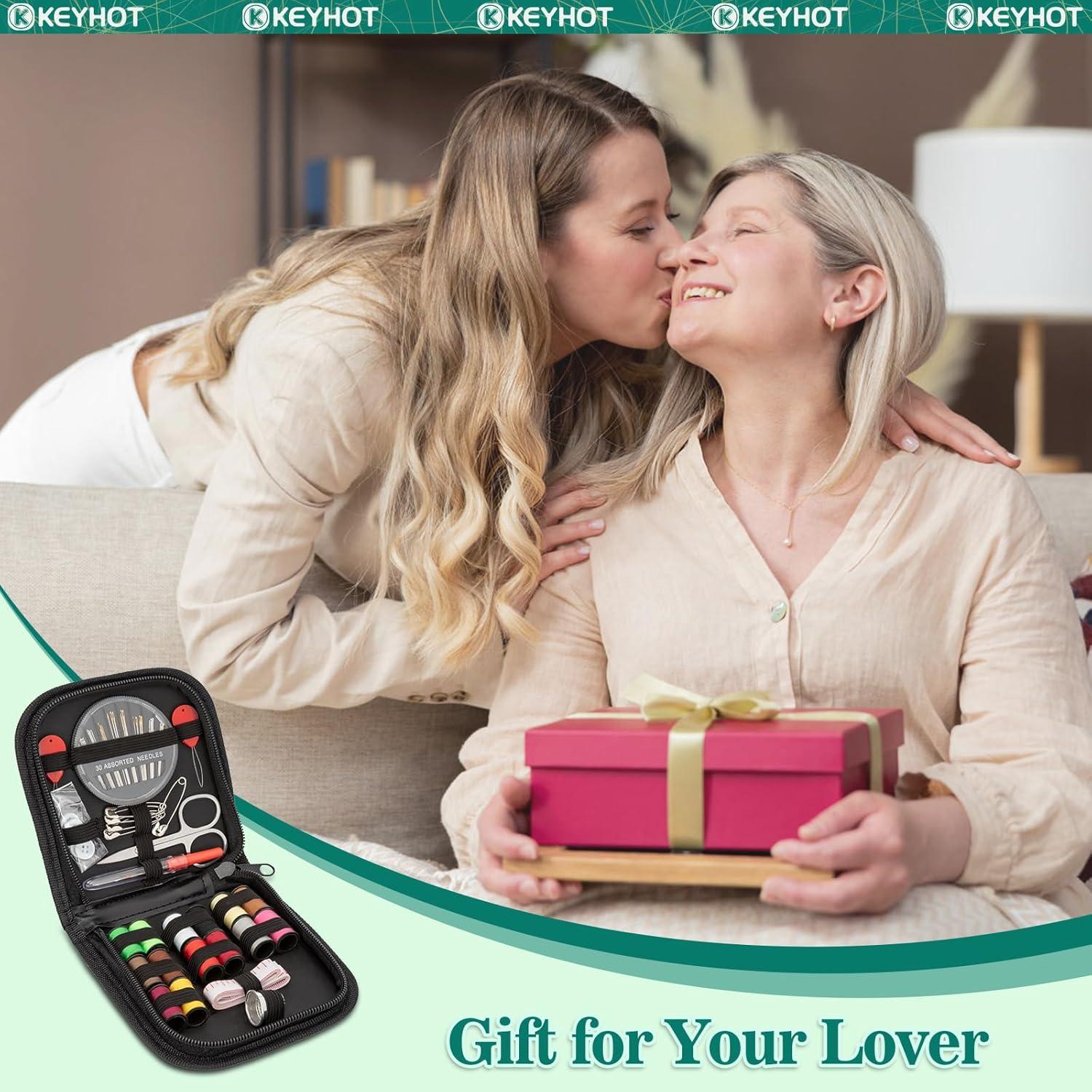 Kit de Costura Básico KEYHOT 69 Piezas, Tijeras y Hilos