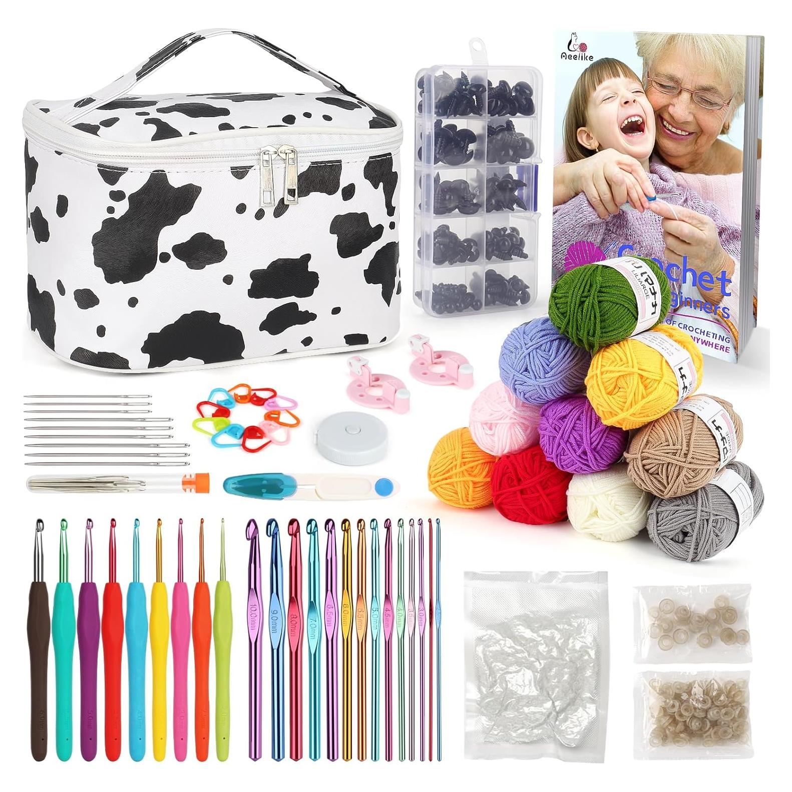 Kit de Ganchillo Aeelike 321 Piezas para Principiantes con Bolsa