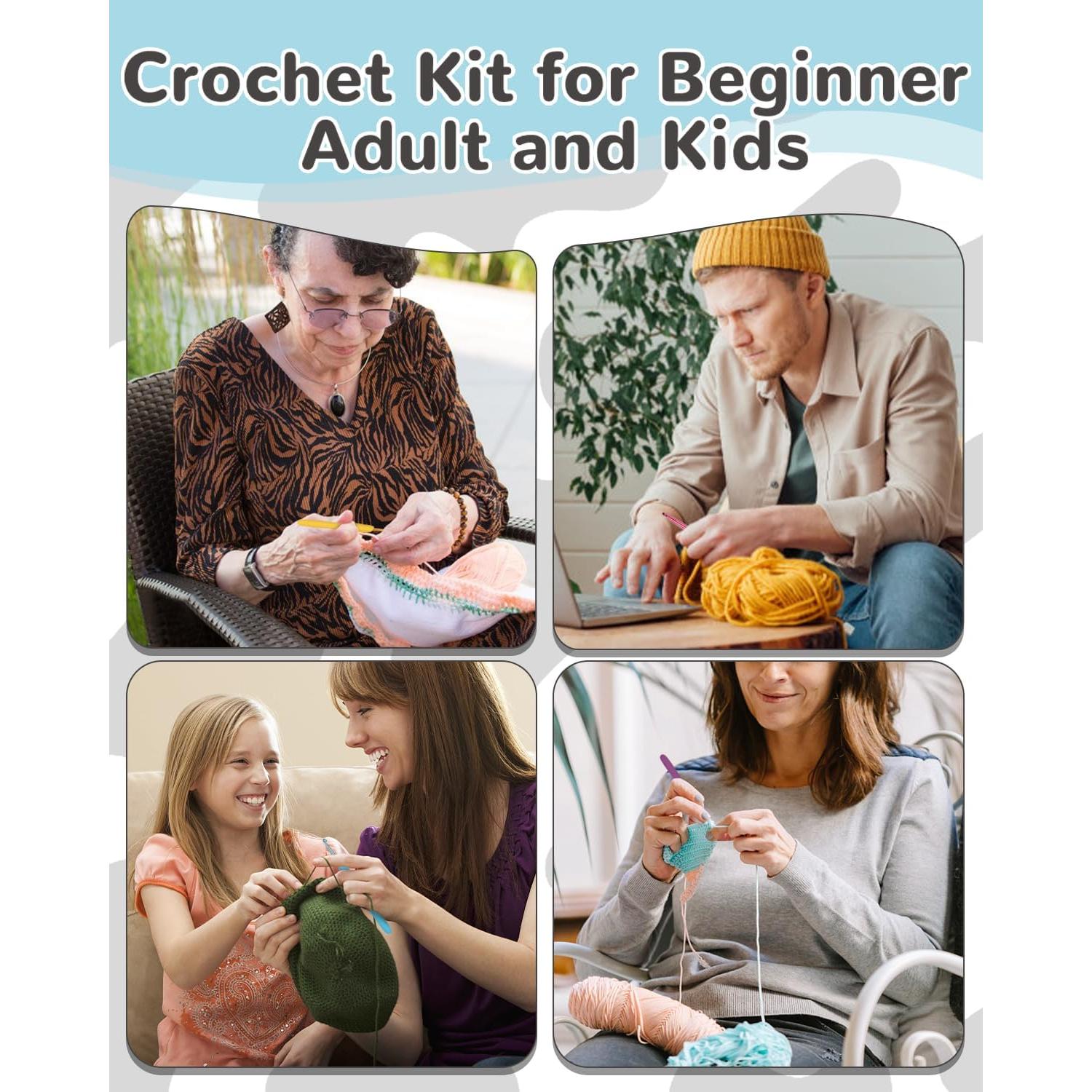 Kit de Ganchillo Aeelike 321 Piezas para Principiantes con Bolsa