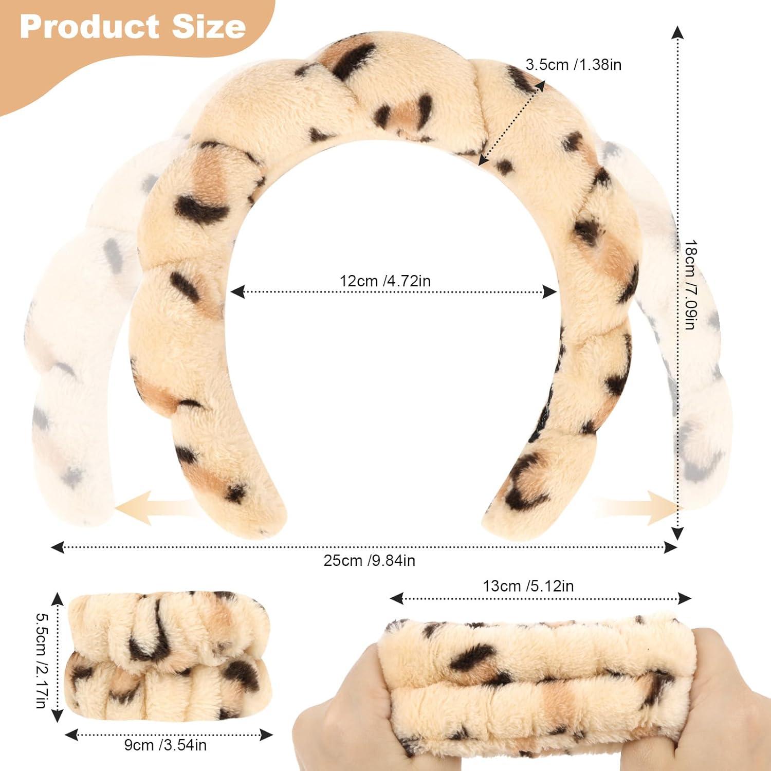 Conjunto 6 Bandas de Cabeza y Muñecas ACO-UINT Estampado Leopardo