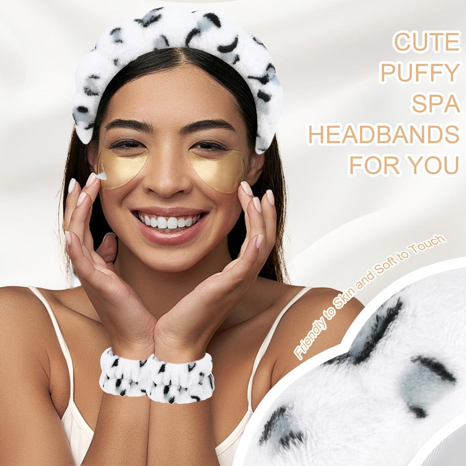 Conjunto 6 Bandas de Cabeza y Muñecas ACO-UINT Estampado Leopardo