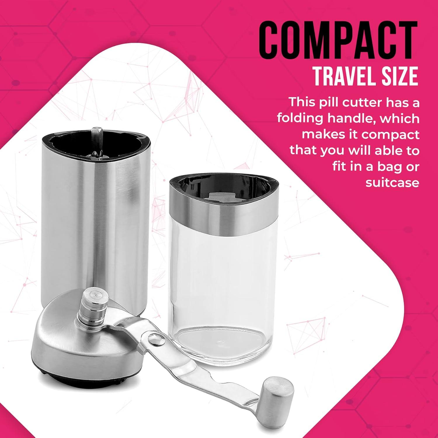 Triturador de Pastillas MEDca - Manual, Acero Inoxidable, Compacto