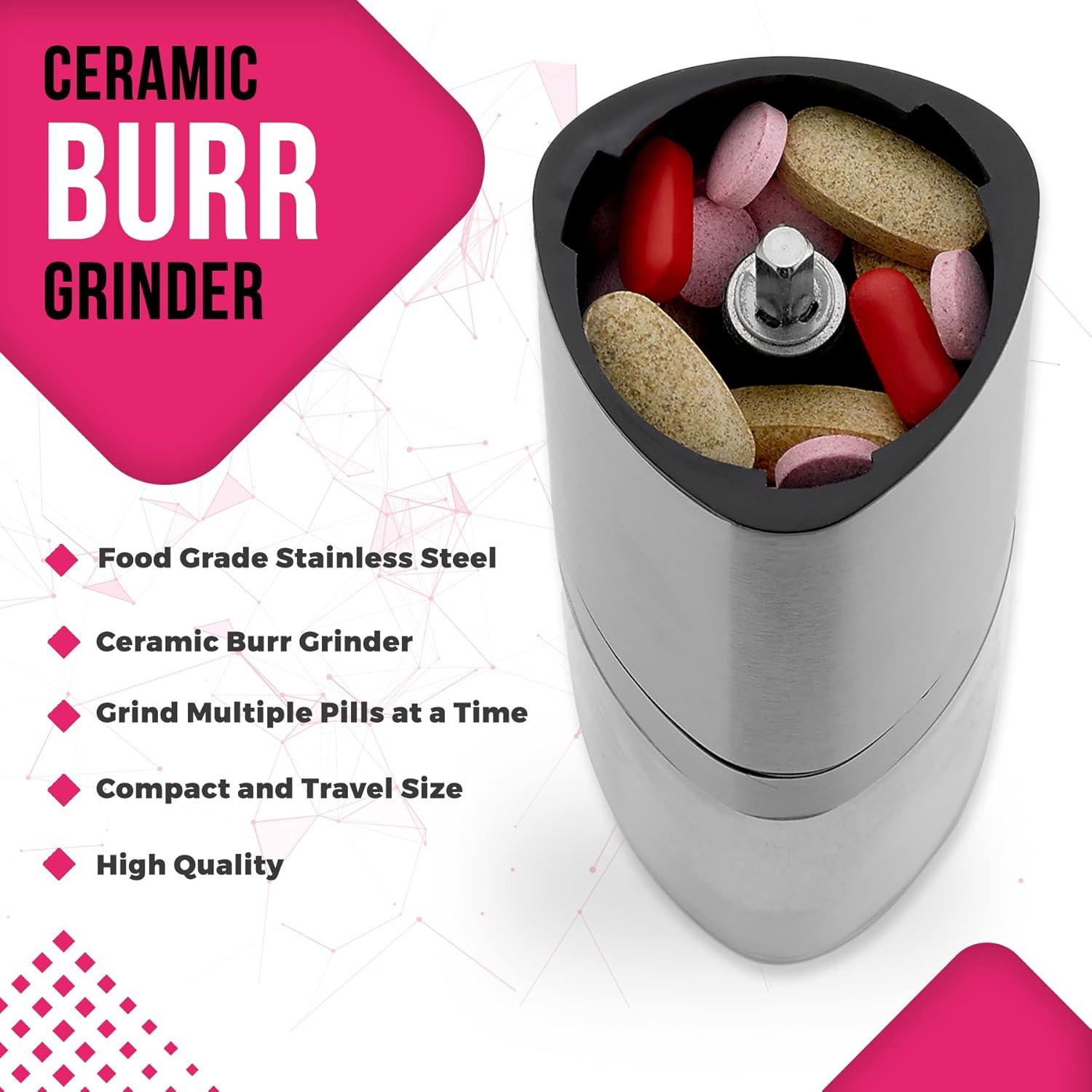 Triturador de Pastillas MEDca - Manual, Acero Inoxidable, Compacto