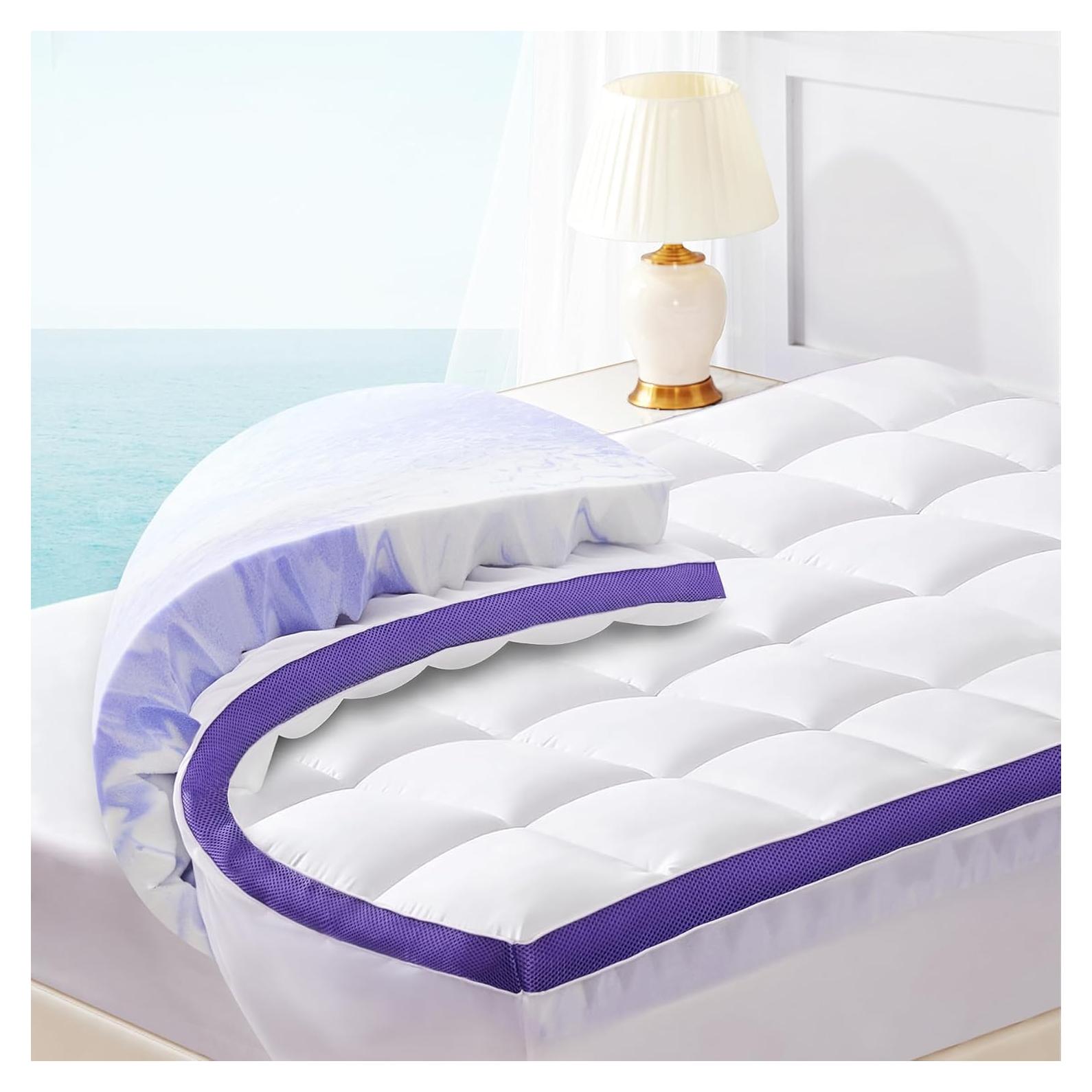 Colchón Topper Individual ChiXpace Espuma Viscoelástica 10 cm