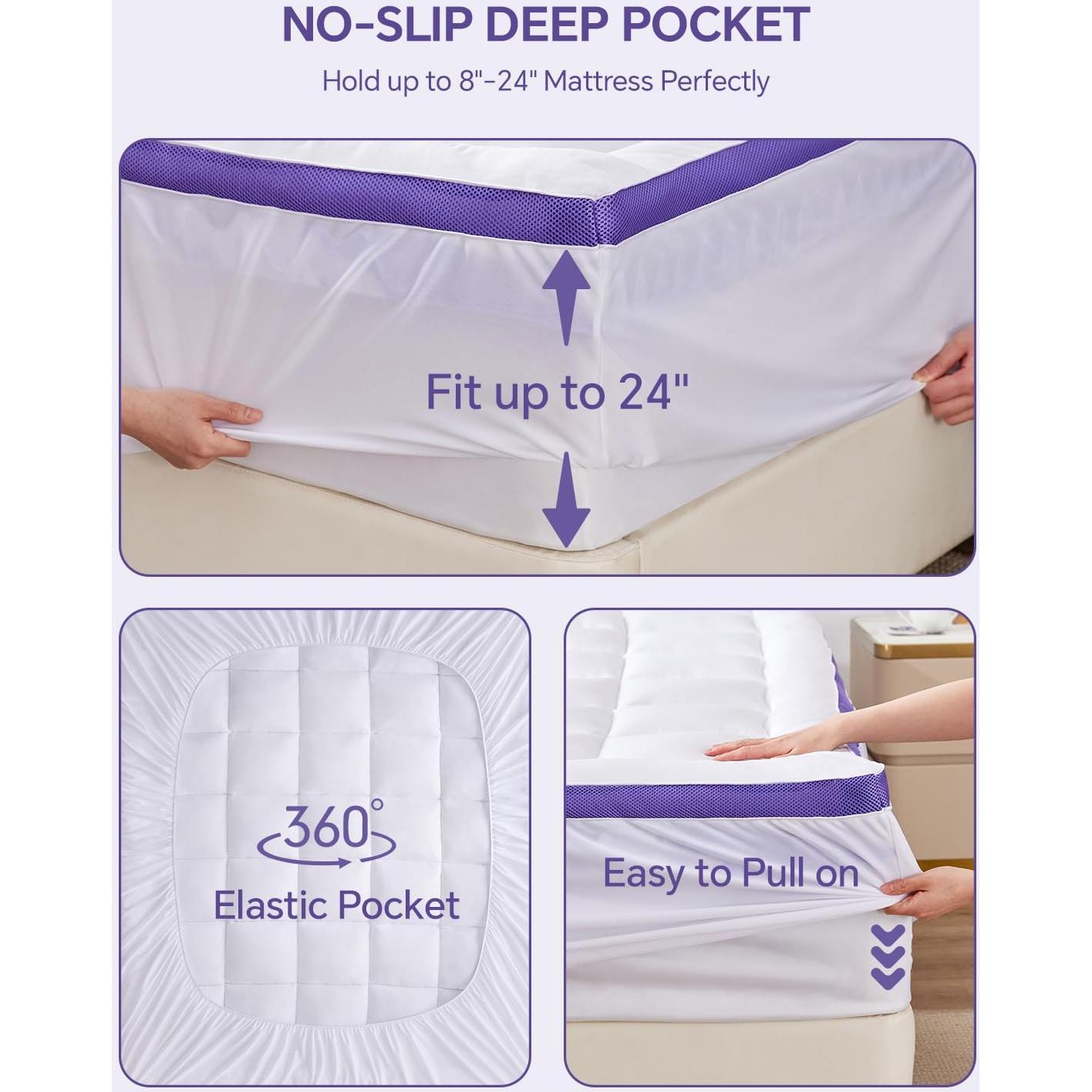 Colchón Topper Individual ChiXpace Espuma Viscoelástica 10 cm