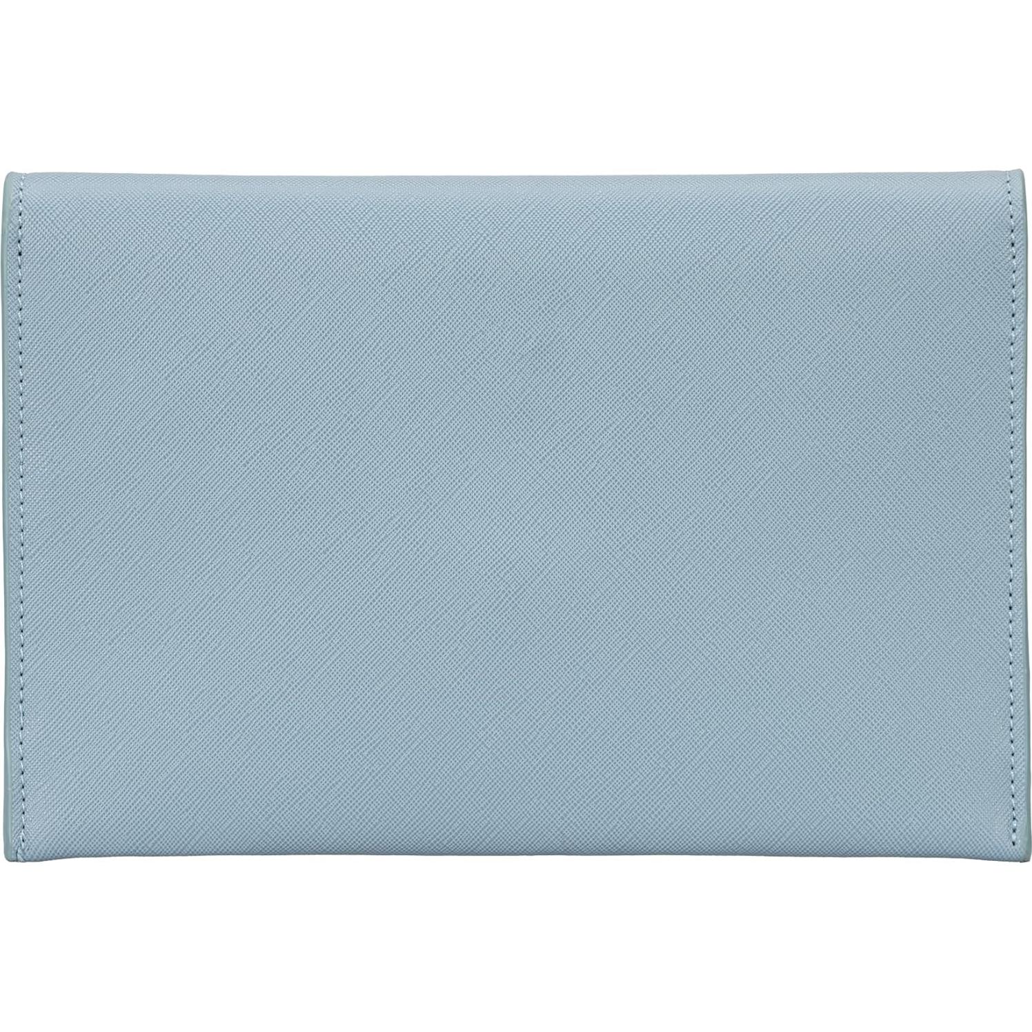 Bolso de mano sobre DEXMAY de cuero Saffiano azul claro
