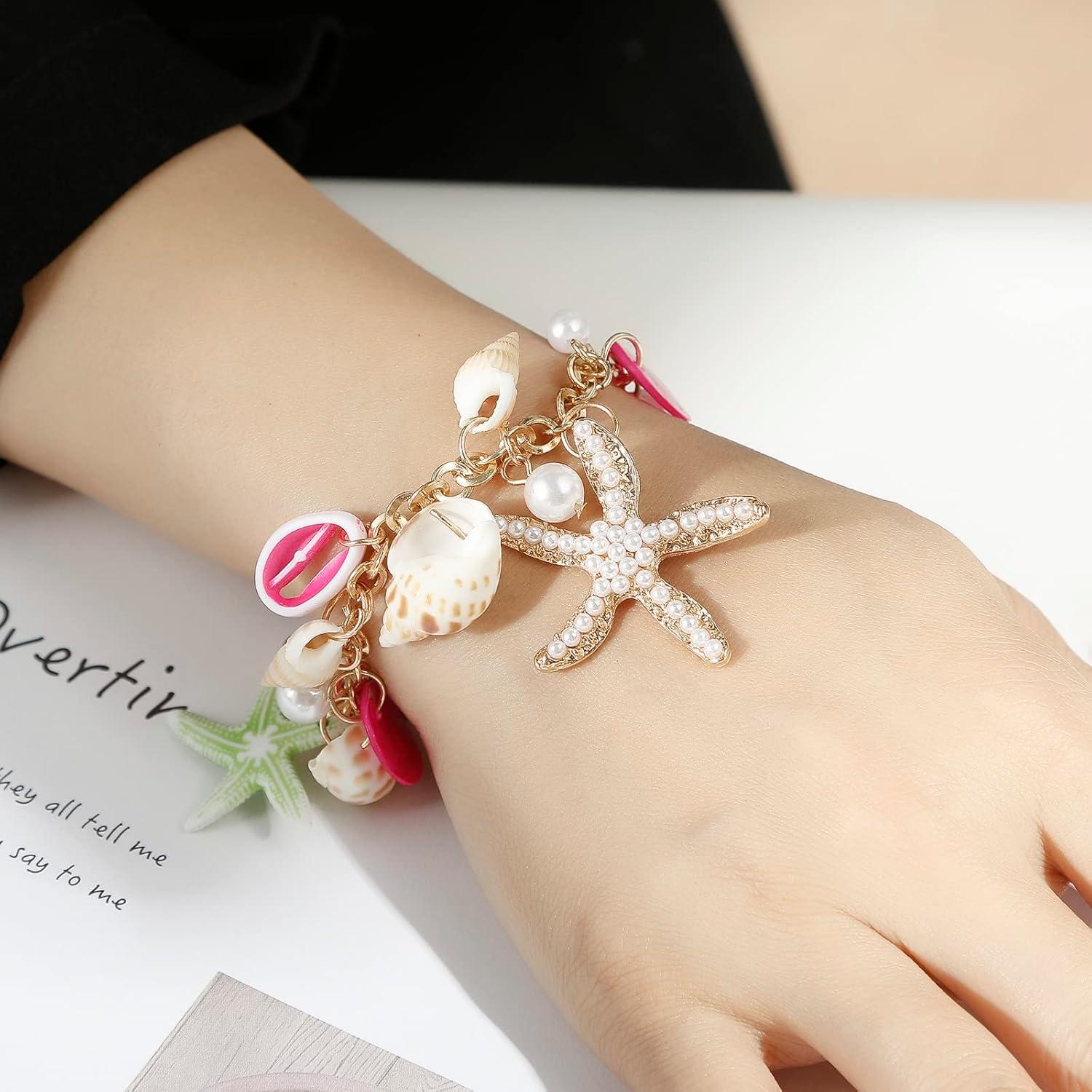 Collar y Pulsera de Concha RUOFFETA para Mujeres - Joyería de Playa