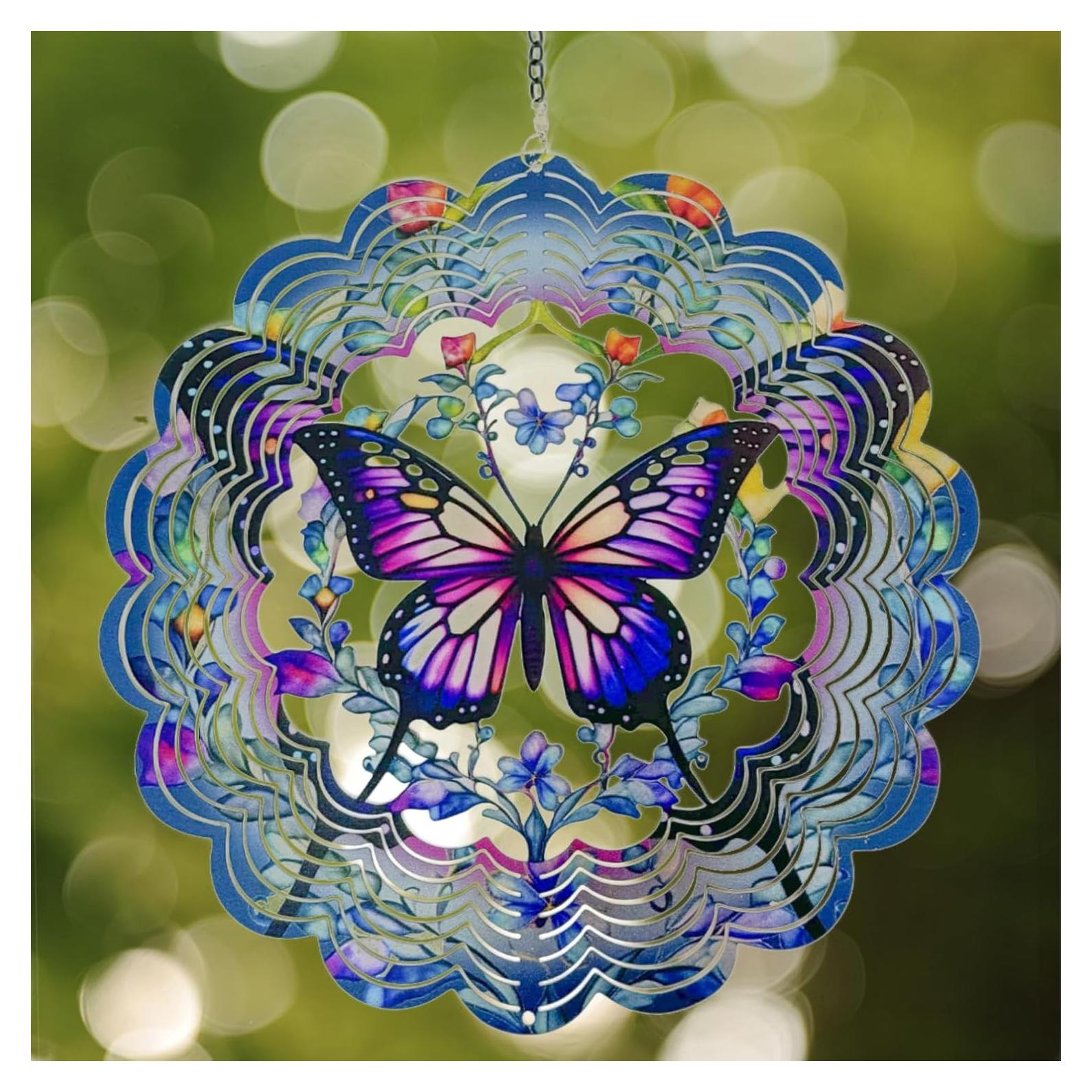 Móvil de Mariposas 3D Eandisom - Decoración Exterior 30.48 cm