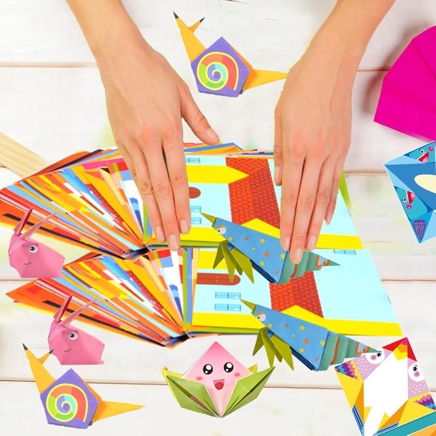 Set de Origami Colorido AUCOOMA 108 Hojas 54 Patrones