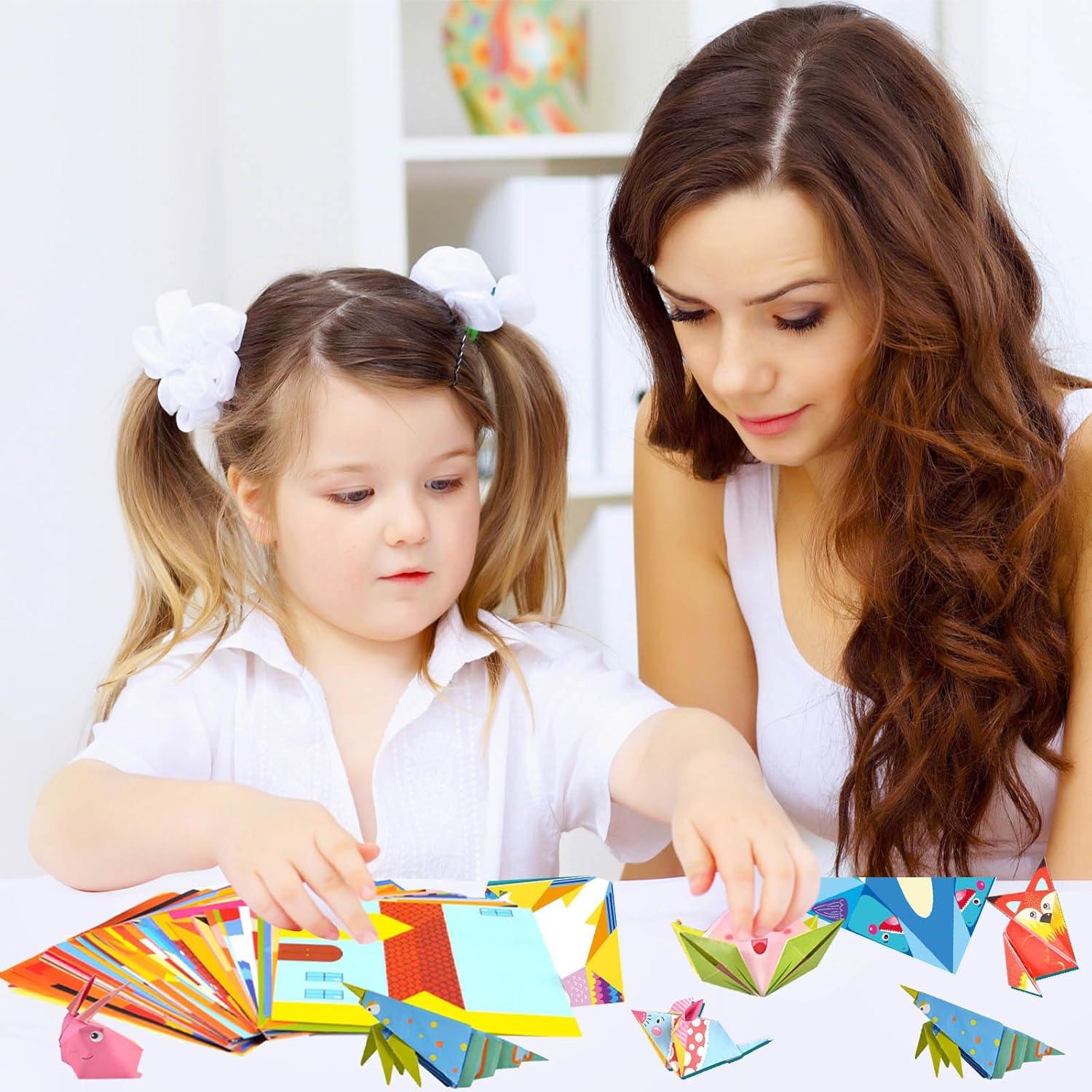 Set de Origami Colorido AUCOOMA 108 Hojas 54 Patrones