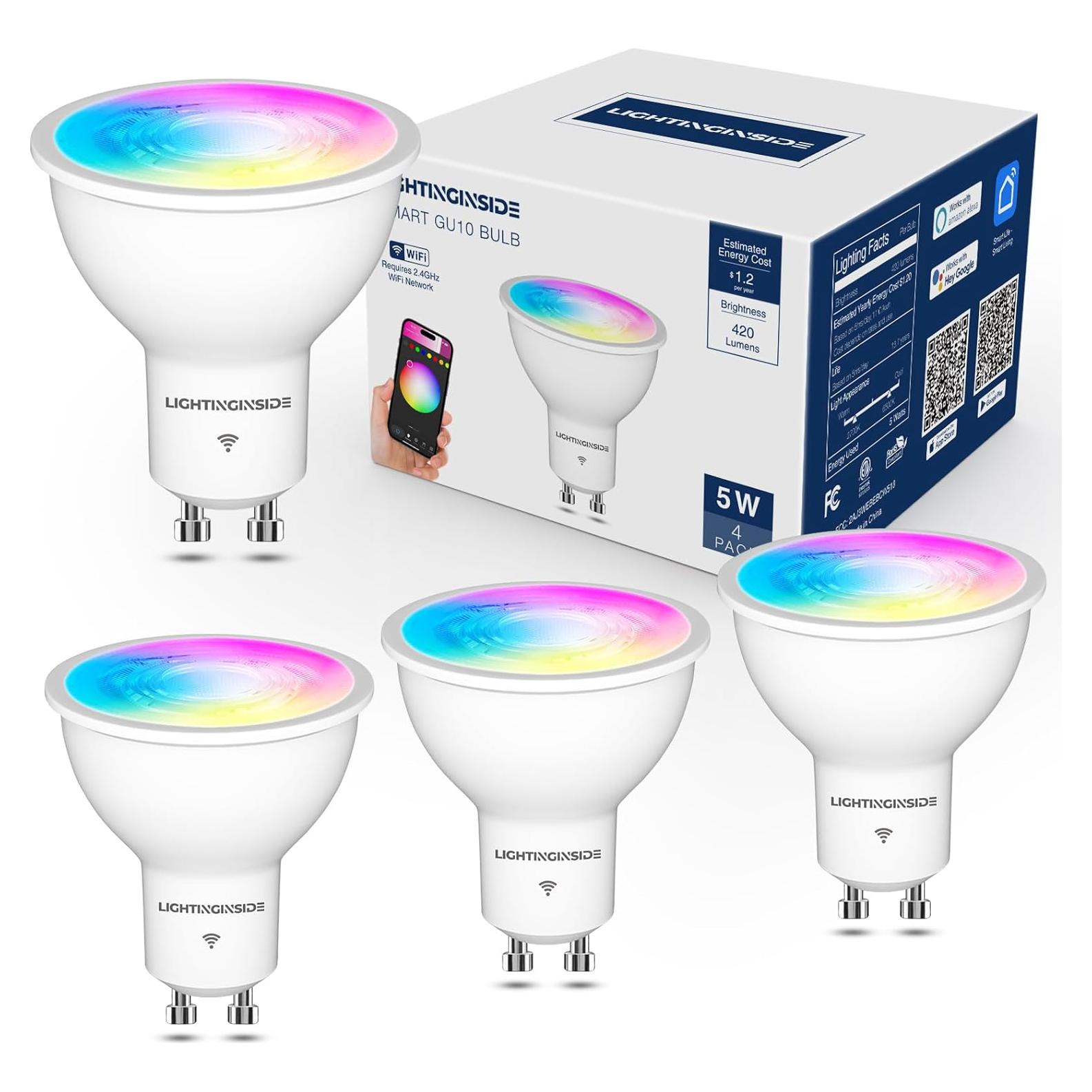 Bombillas LED GU10 Lightinginside 5W RGBW 4PCS 420LM