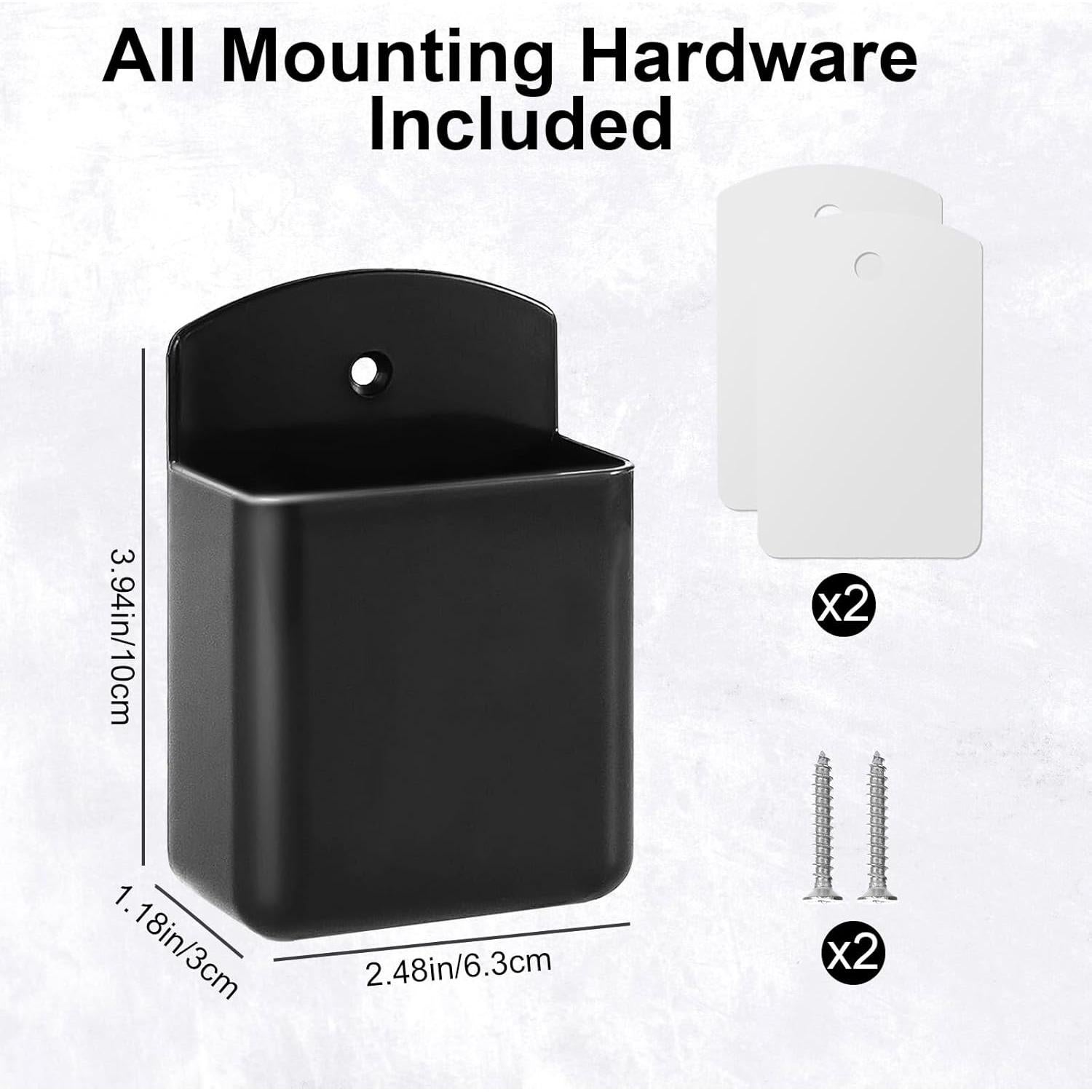 Soporte de Control Remoto Jeqqinuz 2 Piezas Negro - Organizador Pared