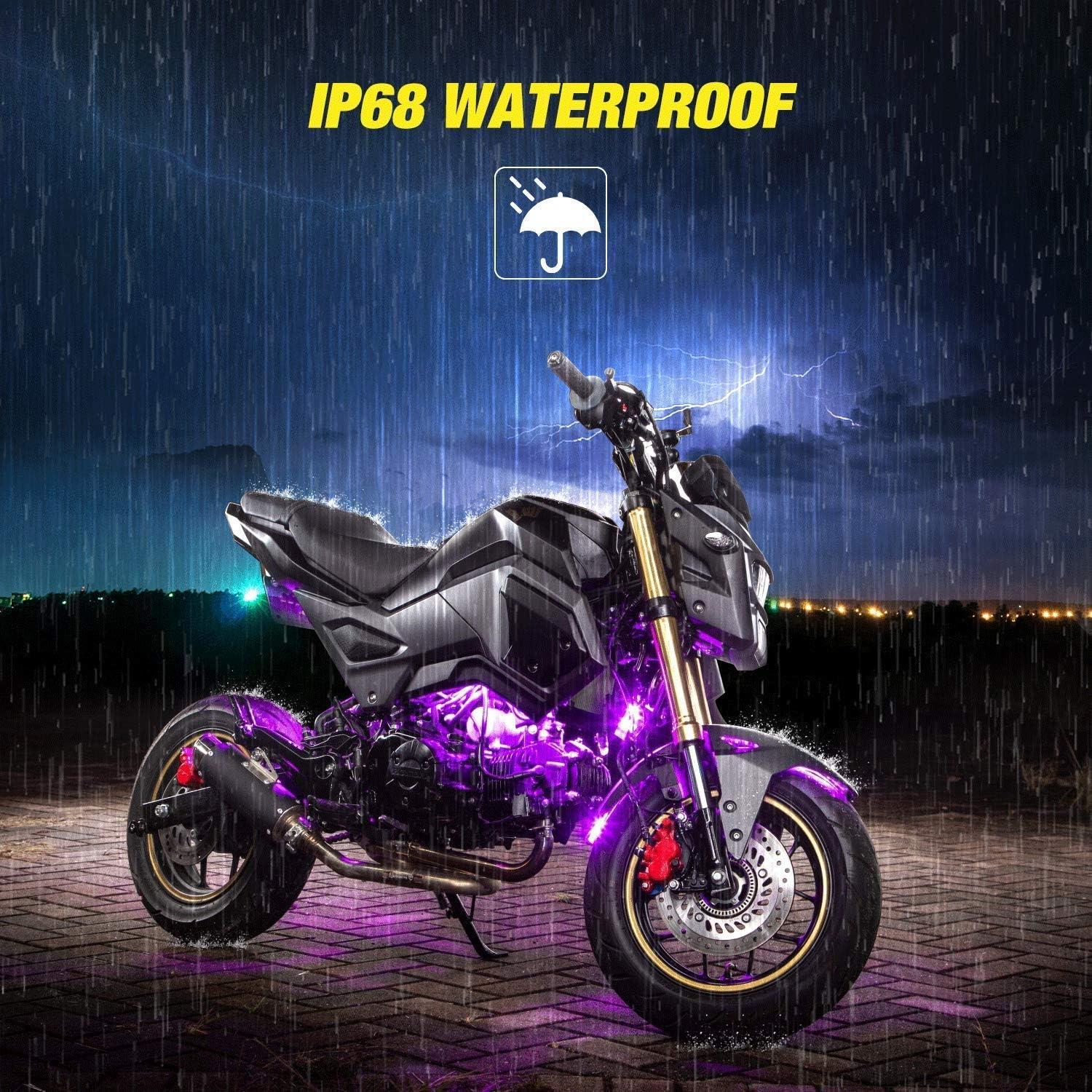 Kit de Luces LED RGB Nilight TL-35 para Motocicleta 12 Piezas