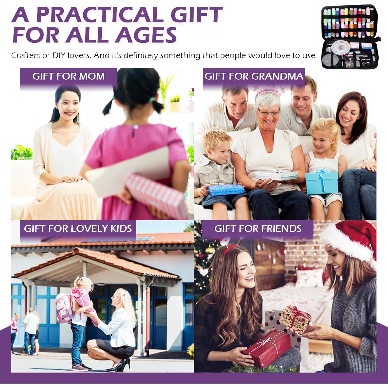 Kit de Costura Swpeet 136 Piezas con Bolsa Portátil y Accesorios