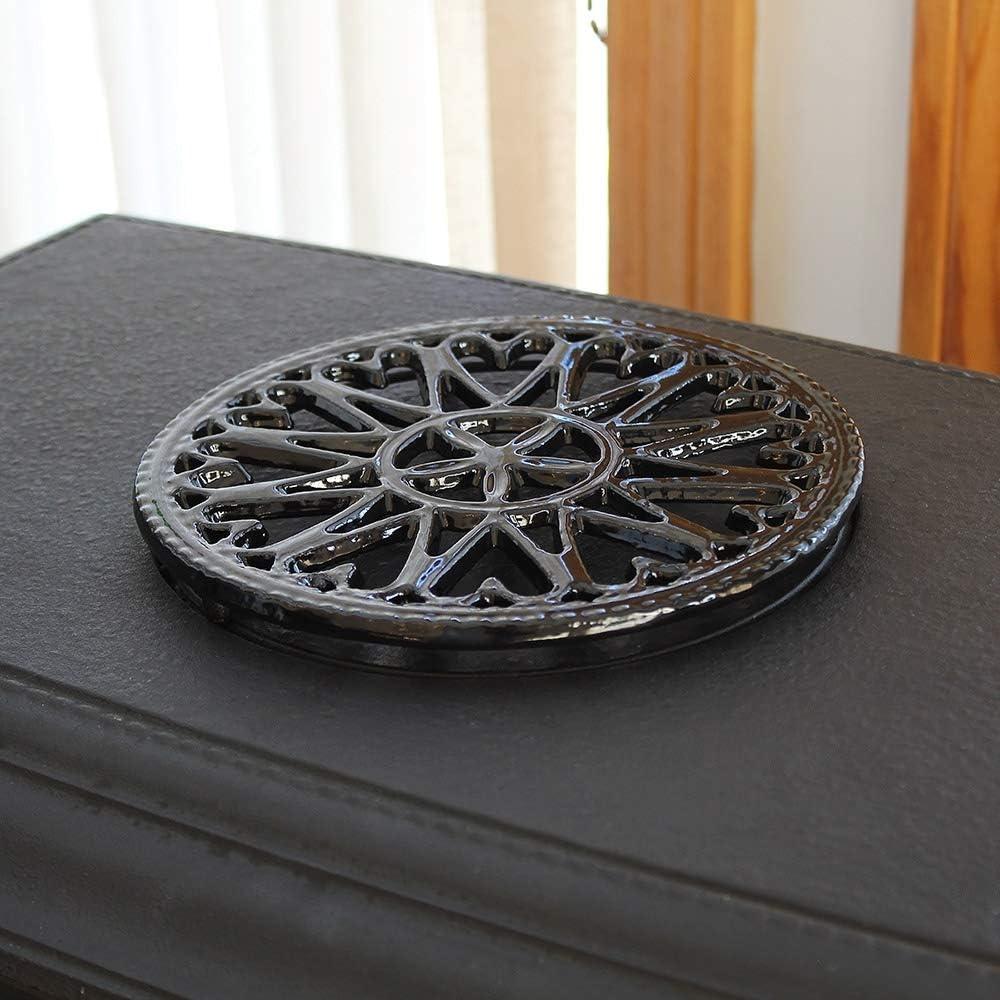 Trivet de Hierro Fundido Minuteman 17.78 cm Negro