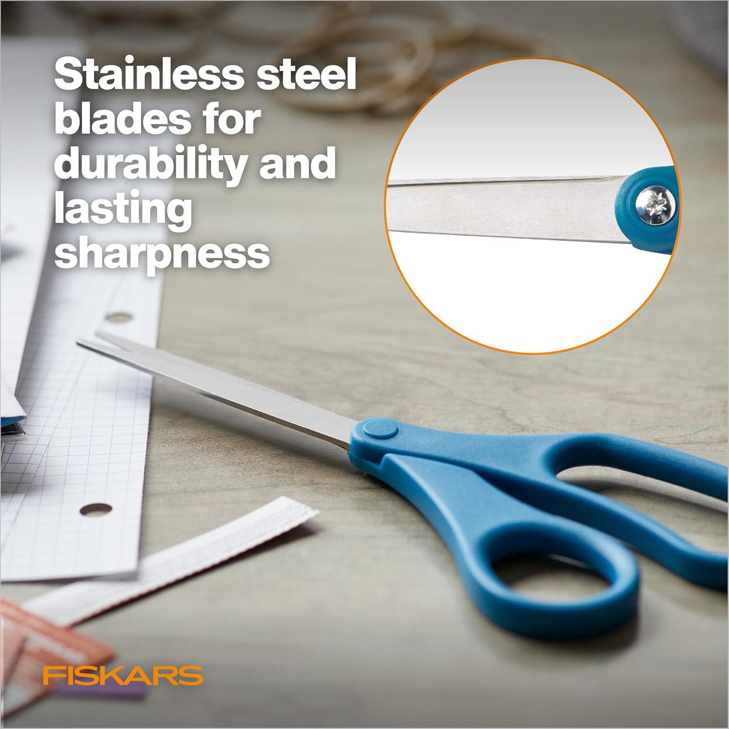 Fiskars Tijeras Multiusos 20.32 cm Acero Inoxidable Azul 2-Pack