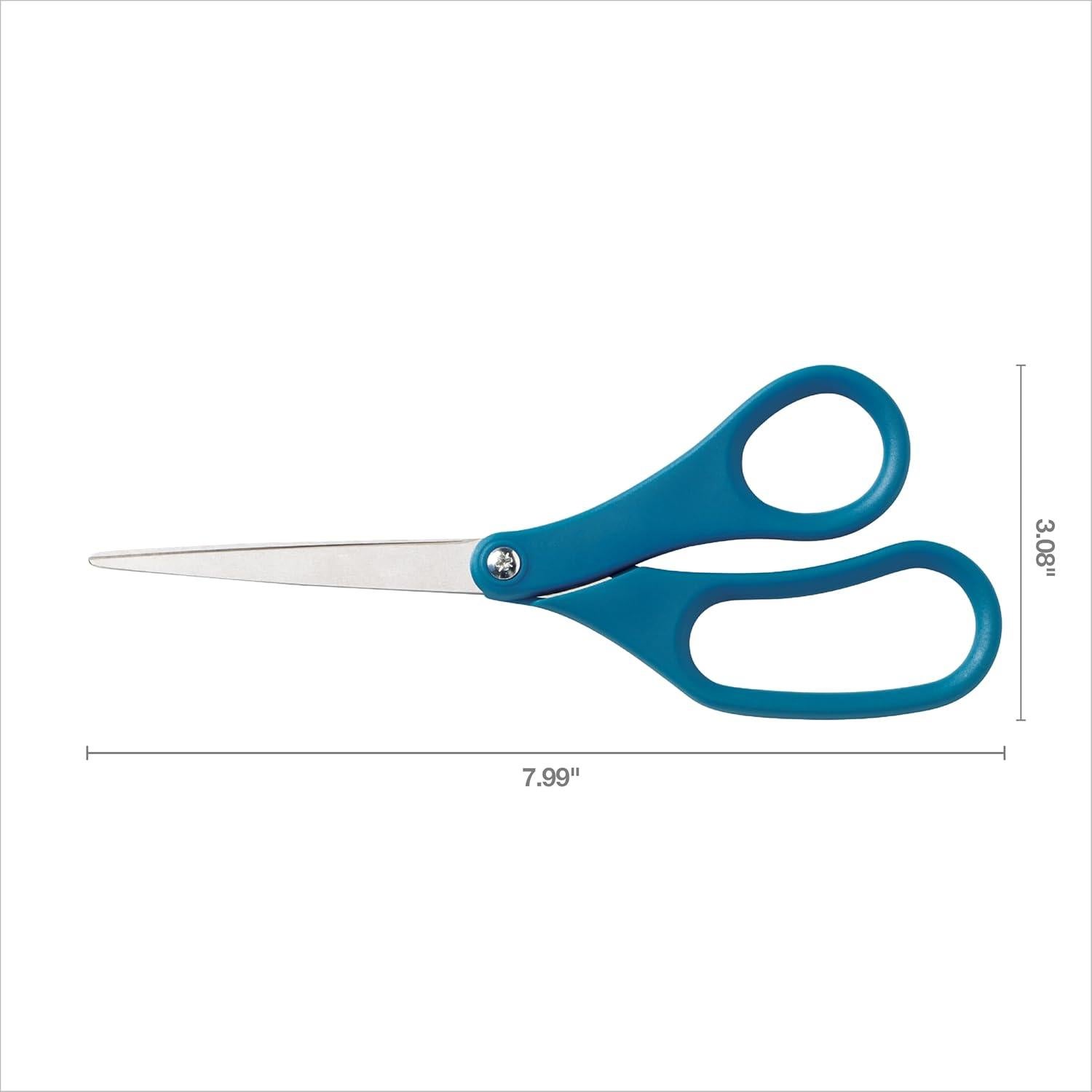 Fiskars Tijeras Multiusos 20.32 cm Acero Inoxidable Azul 2-Pack