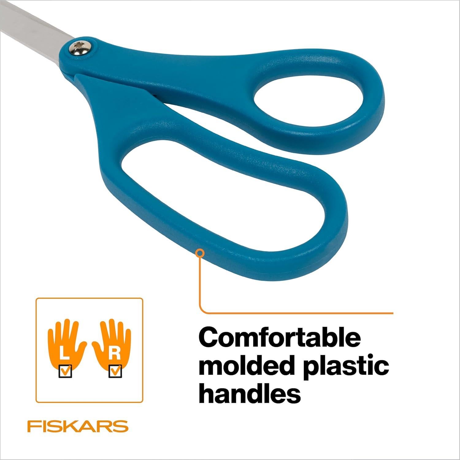 Fiskars Tijeras Multiusos 20.32 cm Acero Inoxidable Azul 2-Pack