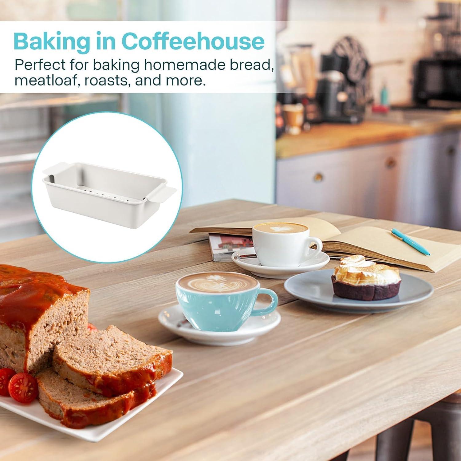 Juego de 2 sartenes para pan de carne Spmarkt 9x5 beige