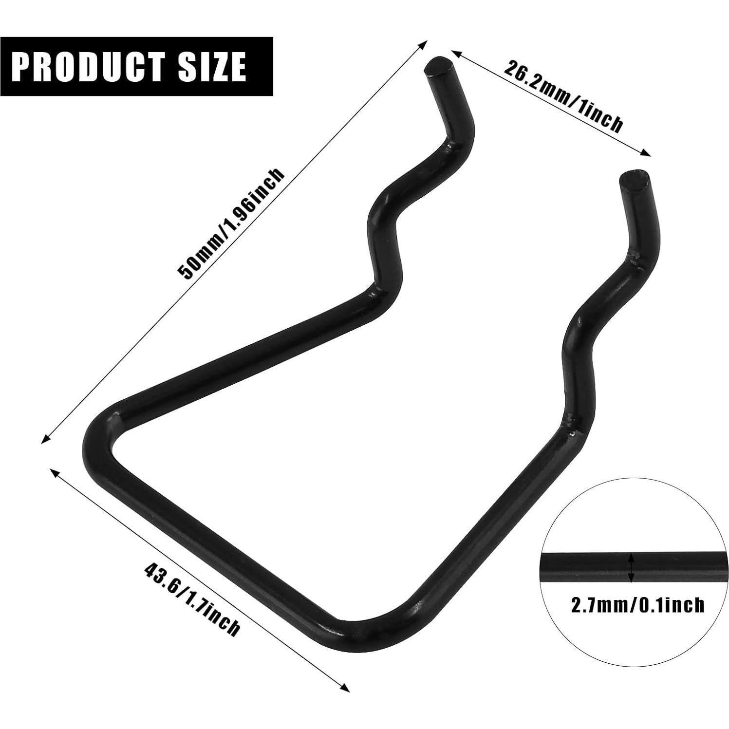 Soportes para Alicates de Tablero Perforado Waziaqoc 16pcs Negro