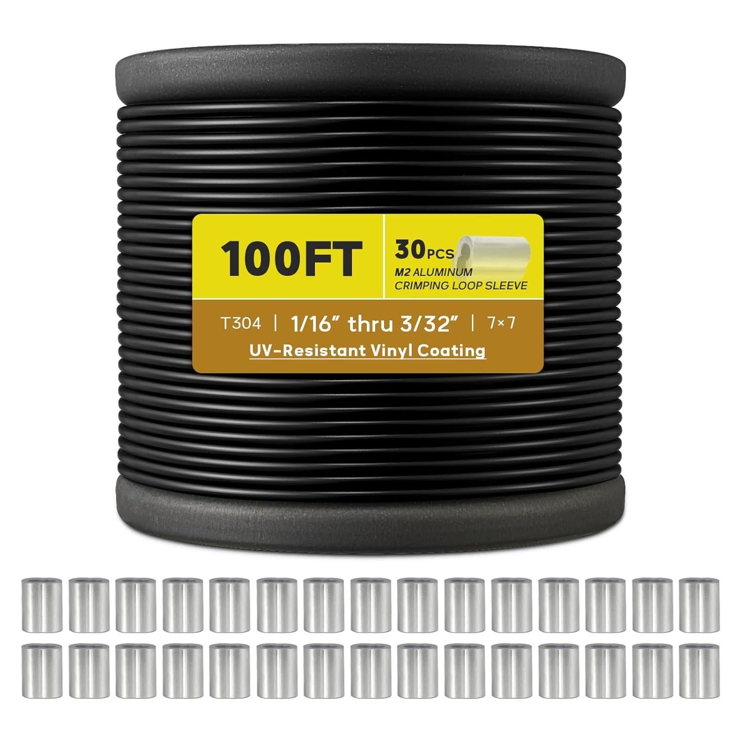 Cuerda de Alambre Recubierta de Vinilo KALLSDY 30m 480lbs