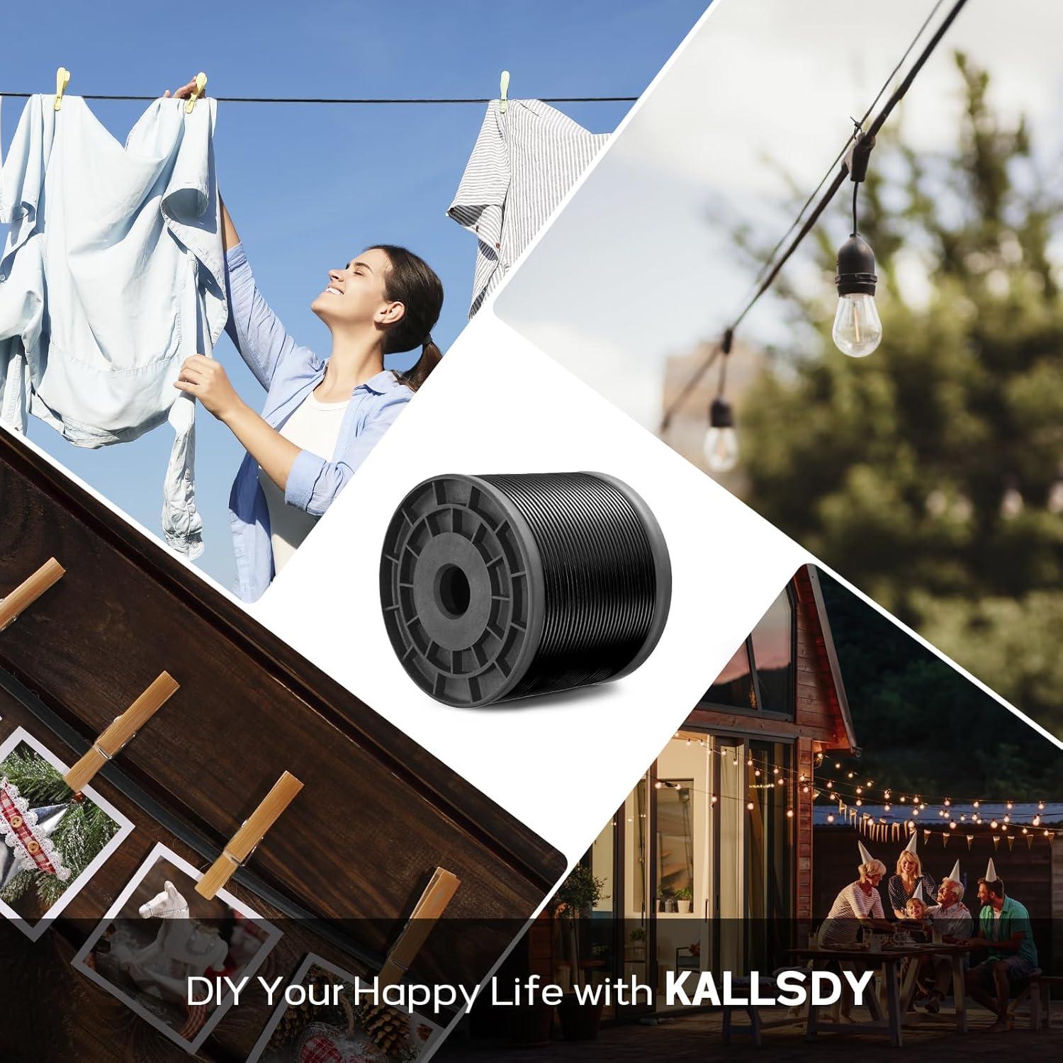 Cuerda de Alambre Recubierta de Vinilo KALLSDY 30m 480lbs