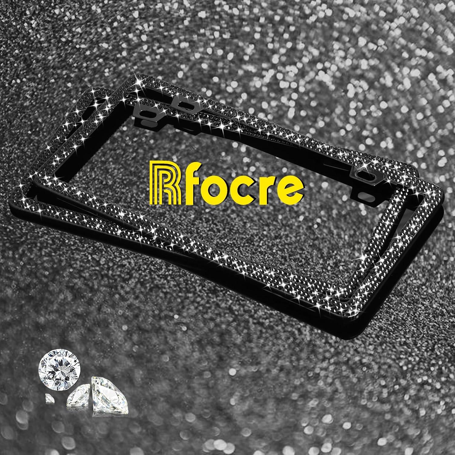 Marcos de Placas de Licencia Brillantes Rfocre - Paquete de 2