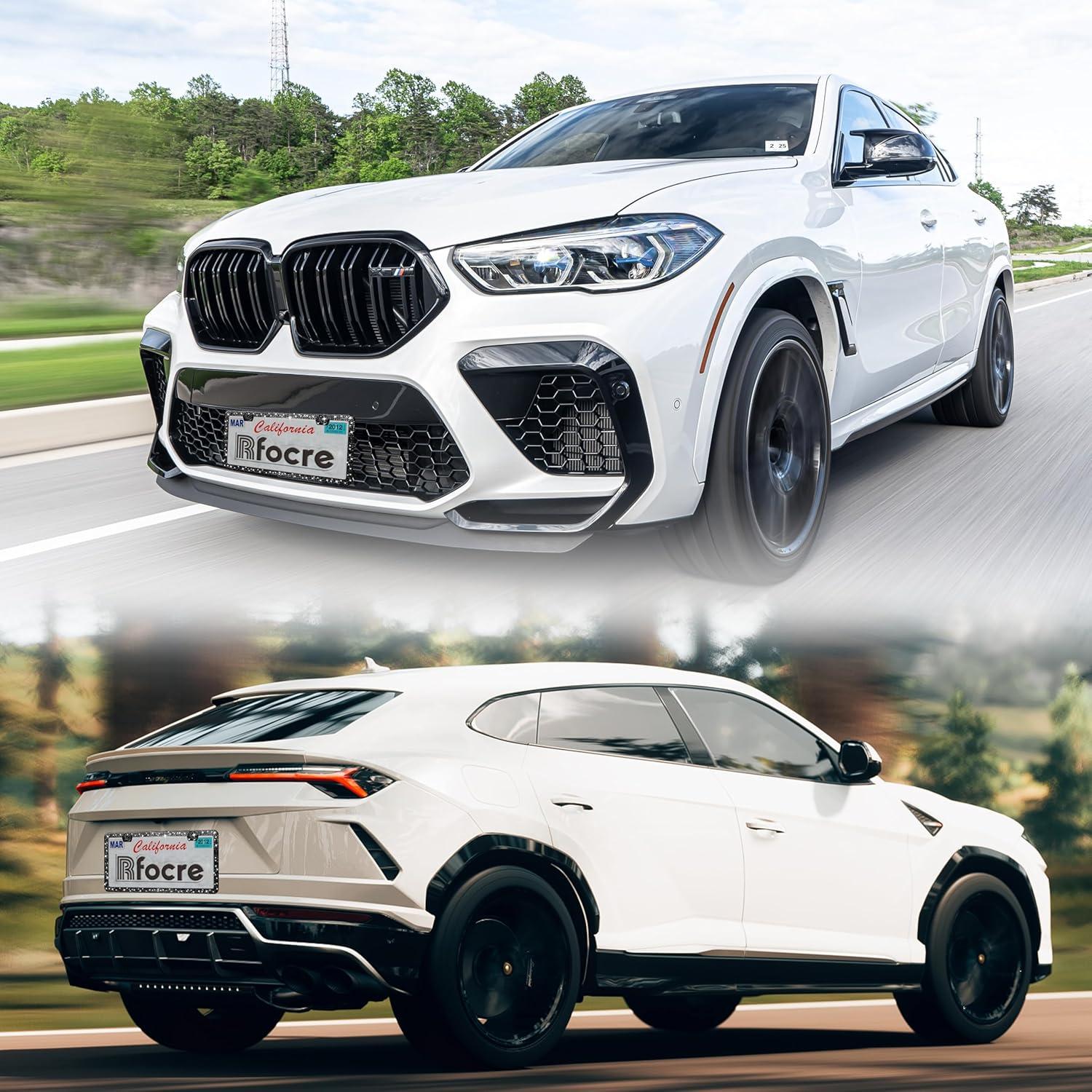 Marcos de Placas de Licencia Brillantes Rfocre - Paquete de 2