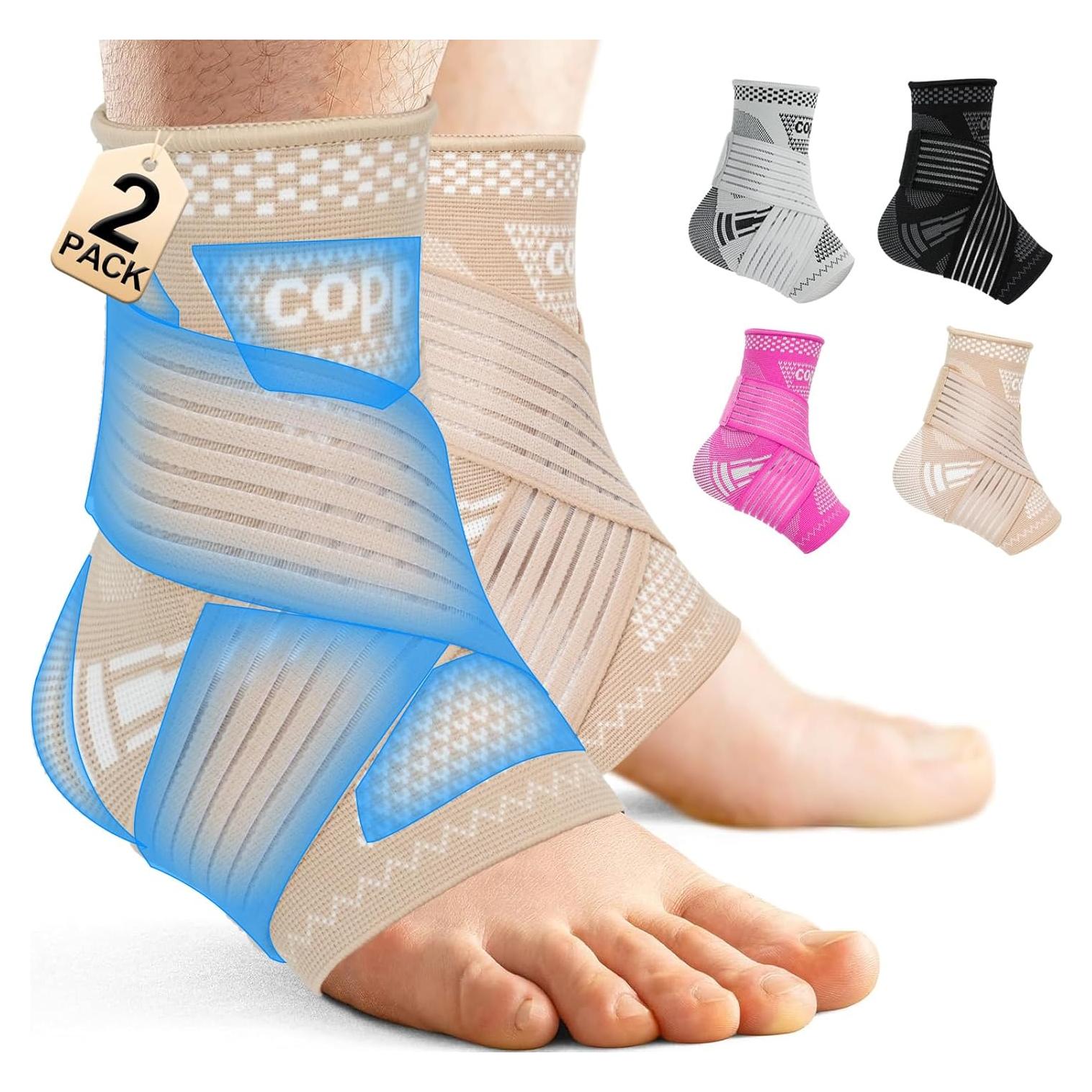 Férula de Tobillo de Cobre DRNAIETY - Compresión Ajustable M