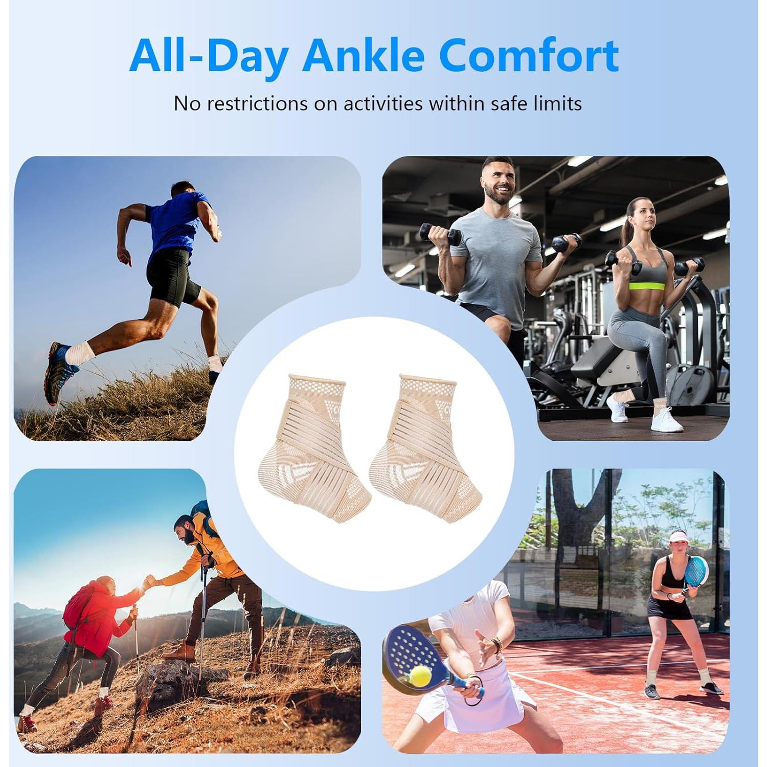 Férula de Tobillo de Cobre DRNAIETY - Compresión Ajustable M