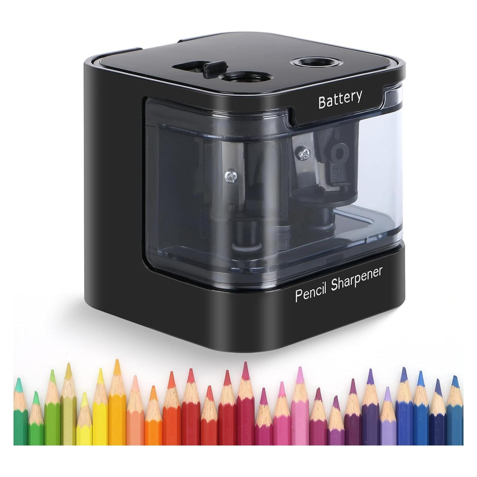 Sacapuntas Eléctrico Eagle Doble Agujeros 5s Afilado Rápido Negro