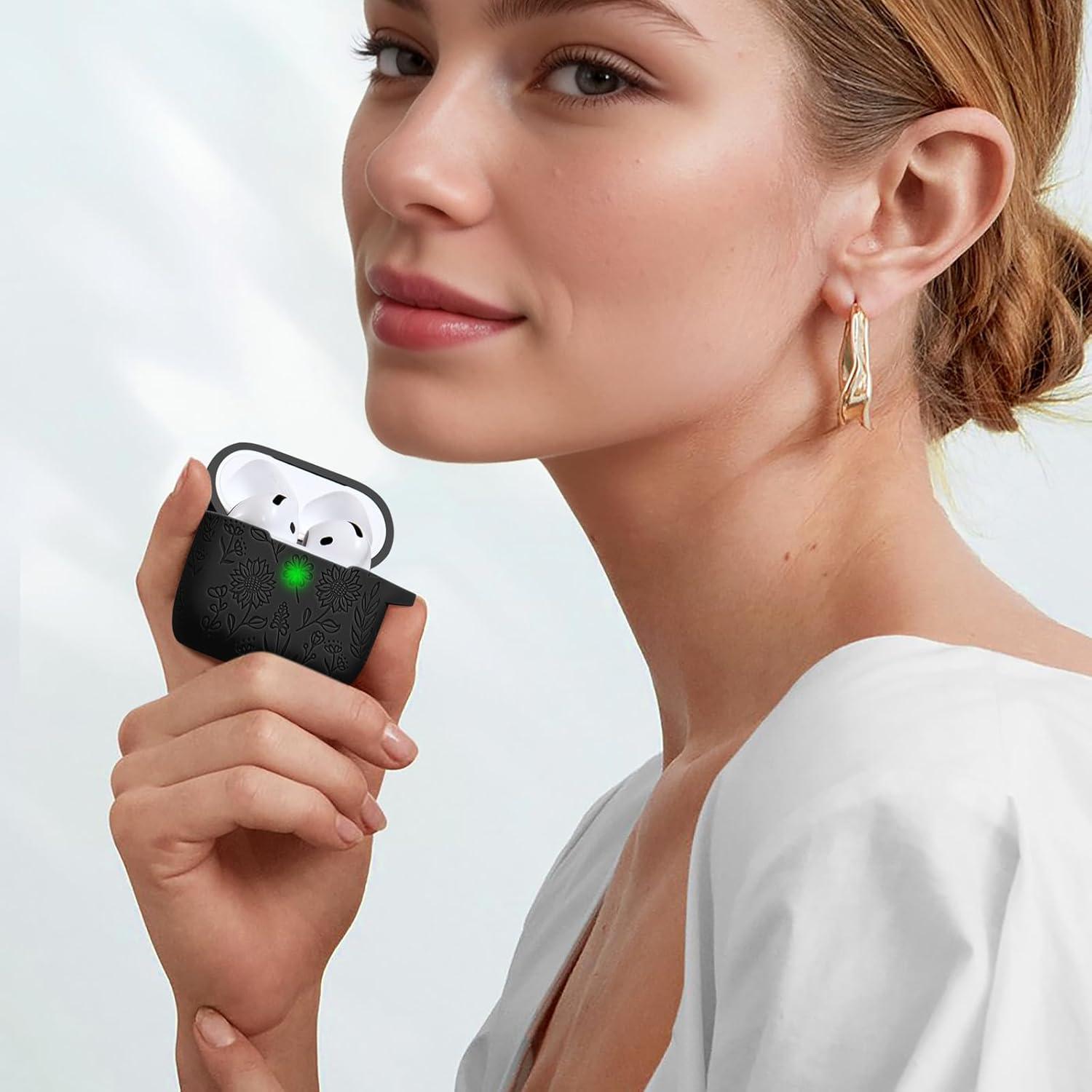 Funda Protectora de Silicona DaQin para AirPods 4 - Negro