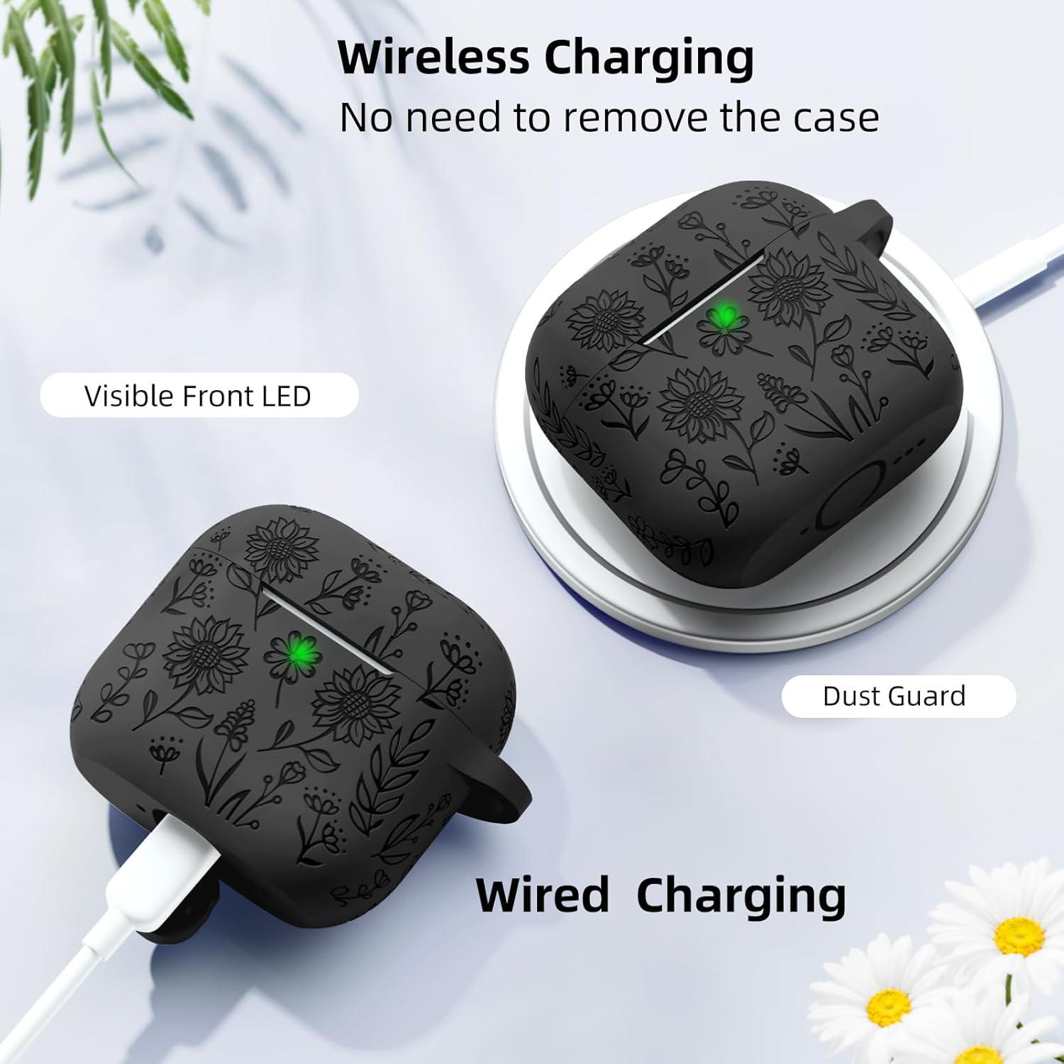 Funda Protectora de Silicona DaQin para AirPods 4 - Negro