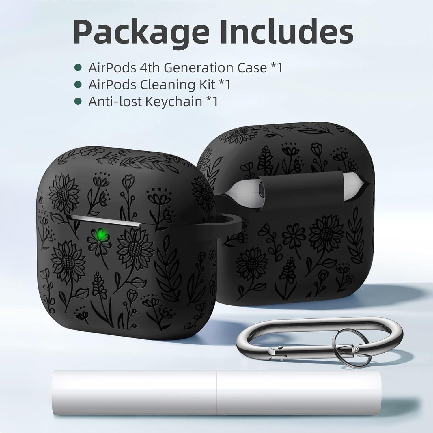 Funda Protectora de Silicona DaQin para AirPods 4 - Negro