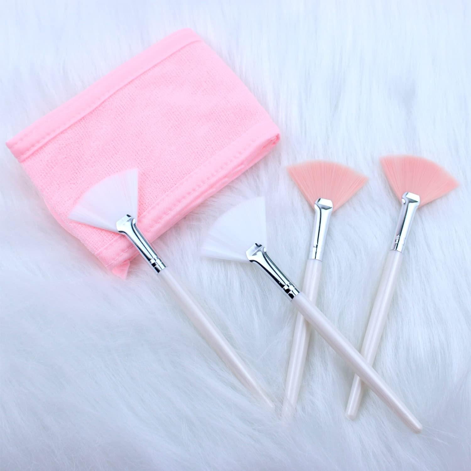 Conjunto de Diademas Ajustables y Brochas LAPOHI Rosa 8 Piezas